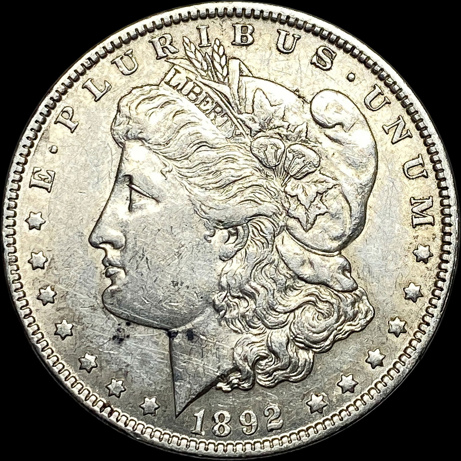 1892 Silver Morgan Dollar CLOSELY UNCIRCULATED: 1892 Silver Morgan Dollar CLOSELY UNCIRCULATED