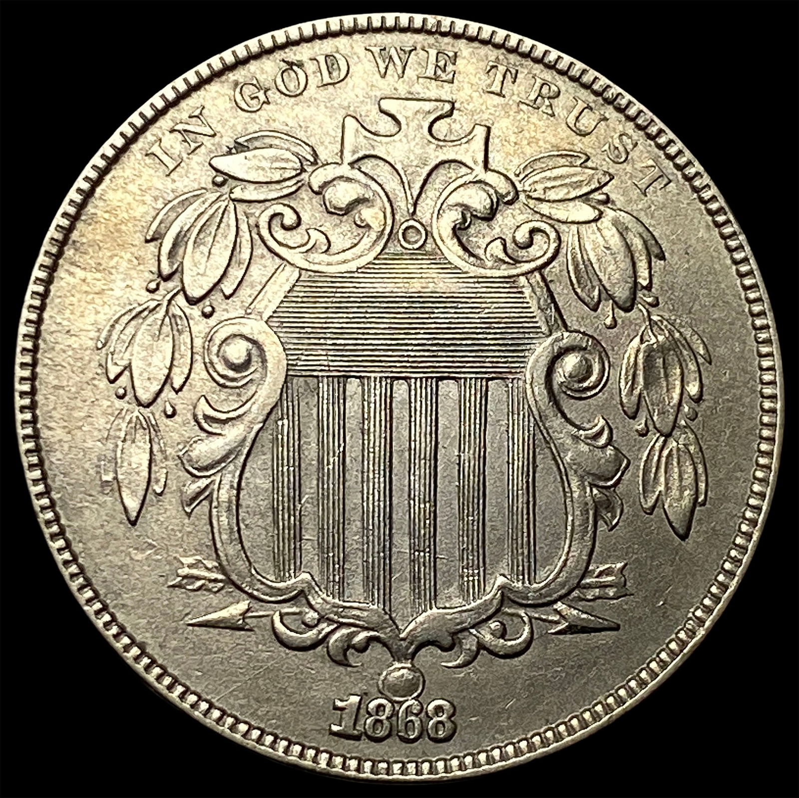 1868 Shield Nickel UNCIRCULATED: 1868 Shield Nickel UNCIRCULATED