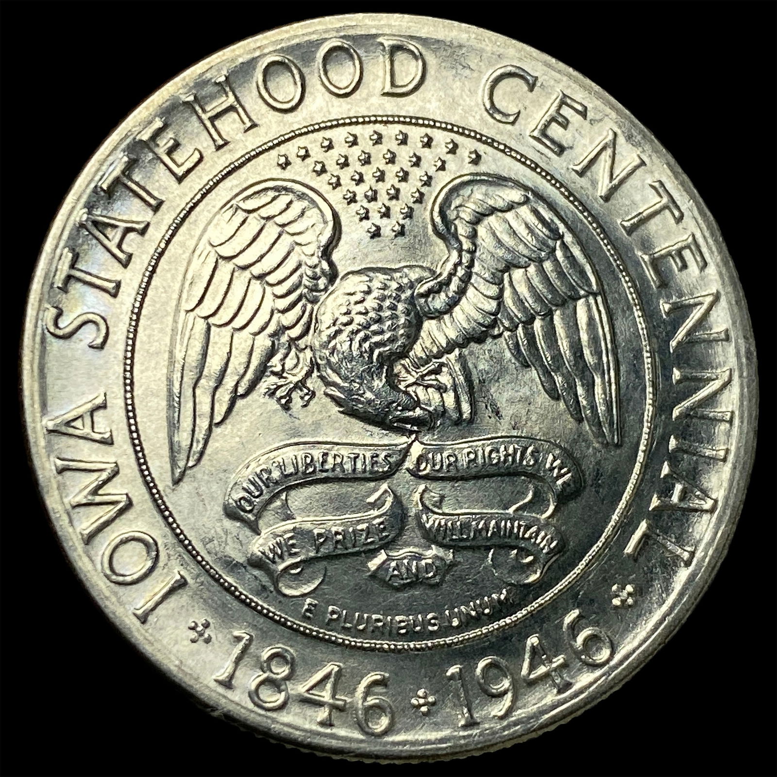 1946 Silver Iowa Centennial Half Dollar UNCIRCULATED: 1946 Silver Iowa Centennial Half Dollar UNCIRCULATED
