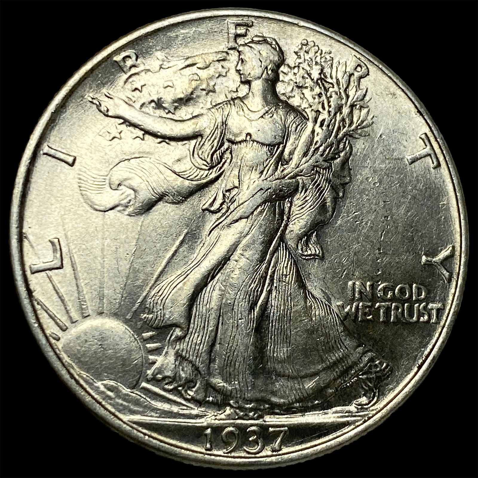 1937 Silver Walking Liberty Half Dollar UNCIRCULATED: 1937 Silver Walking Liberty Half Dollar UNCIRCULATED