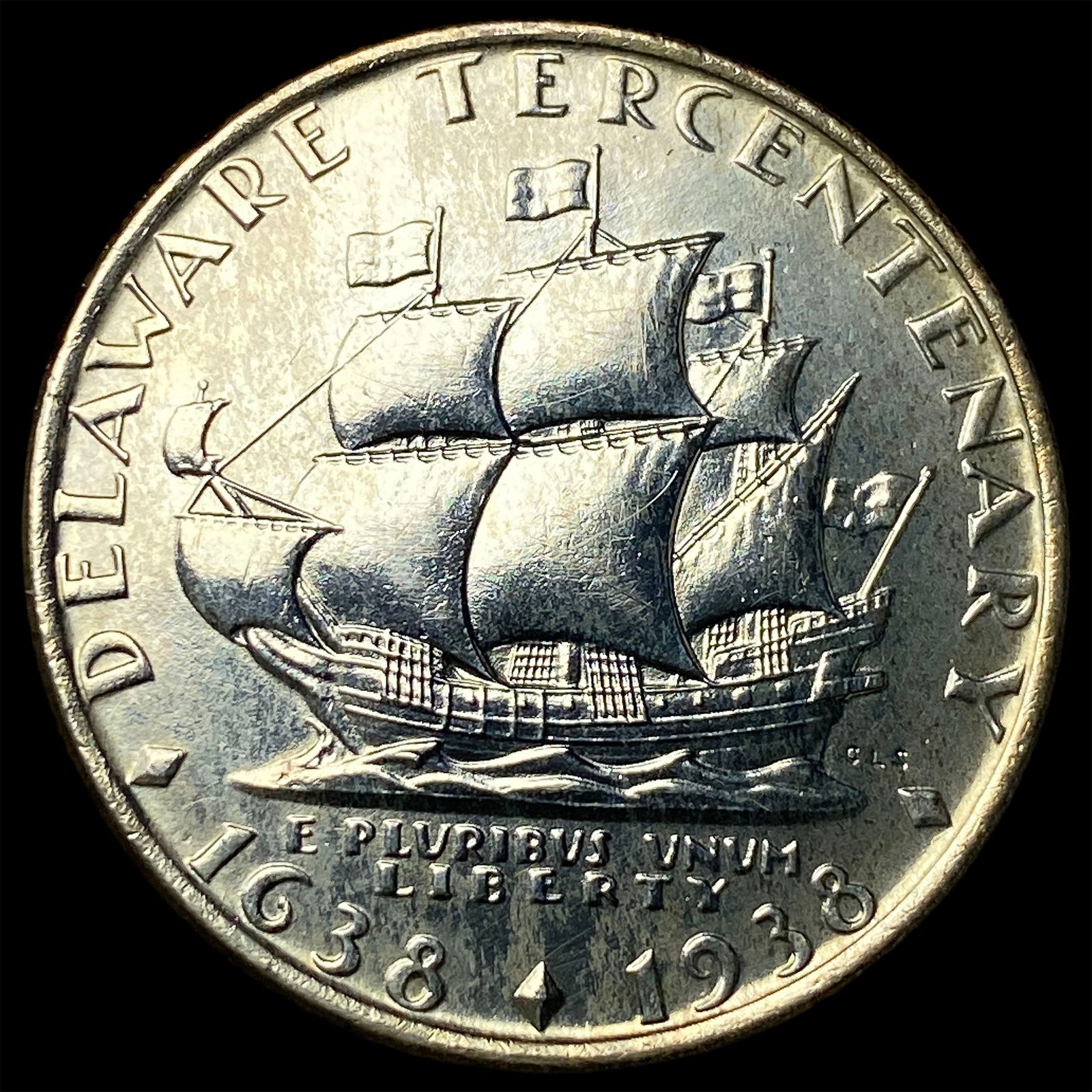 1936 Silver Delaware Tercentenary Half Dollar UNCIRCULATED: 1936 Silver Delaware Tercentenary Half Dollar UNCIRCULATED