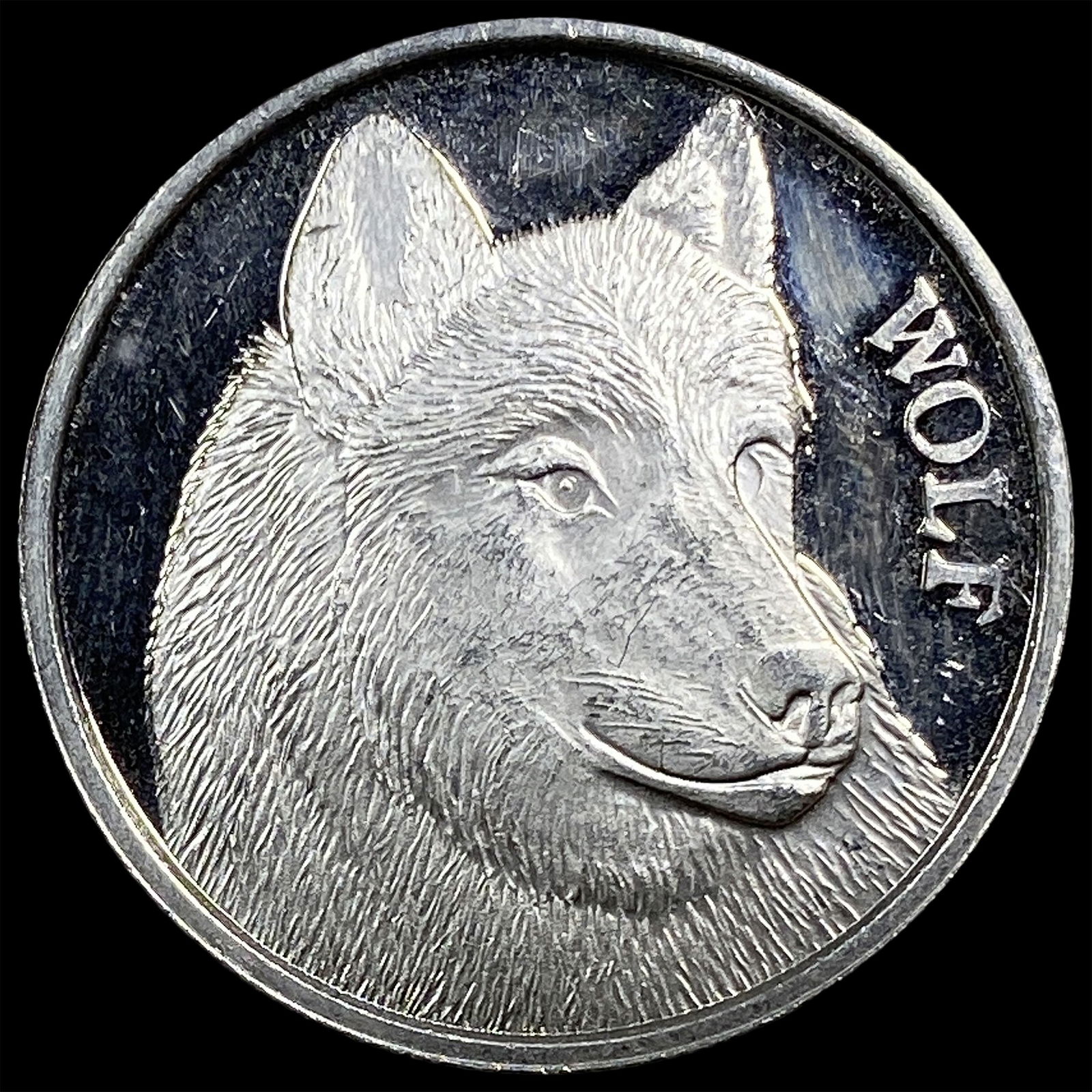 Wolf 1 oz Silver Round .999 Fine Silver SUPERB GEM BU: Wolf 1 oz Silver Round .999 Fine Silver SUPERB GEM BU