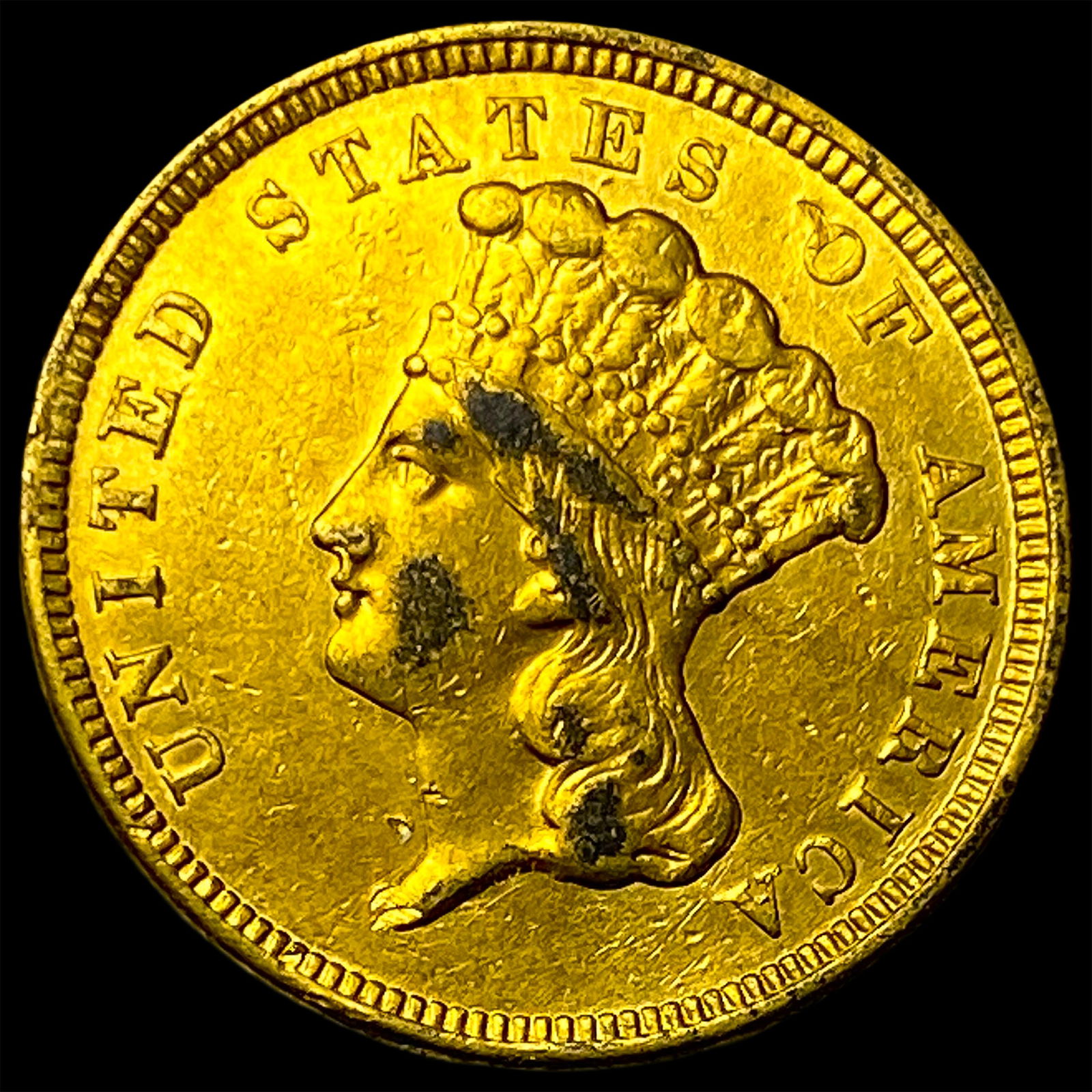1854 $3 Gold Indian Princess Head HIGH GRADE: 1854 $3 Gold Indian Princess Head HIGH GRADE