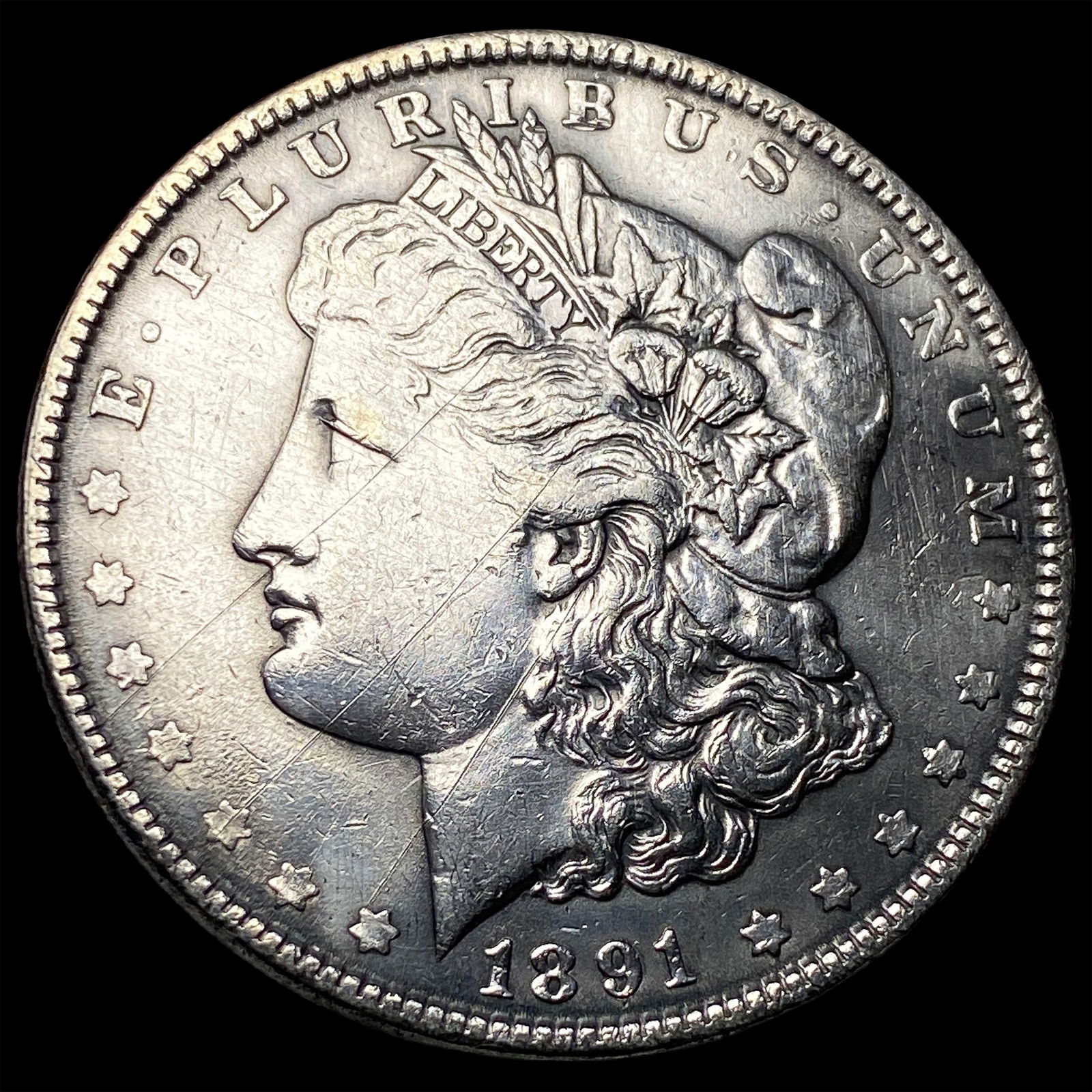 1891 Silver Morgan Dollar CLOSELY UNCIRCULATED (1 of 2)
