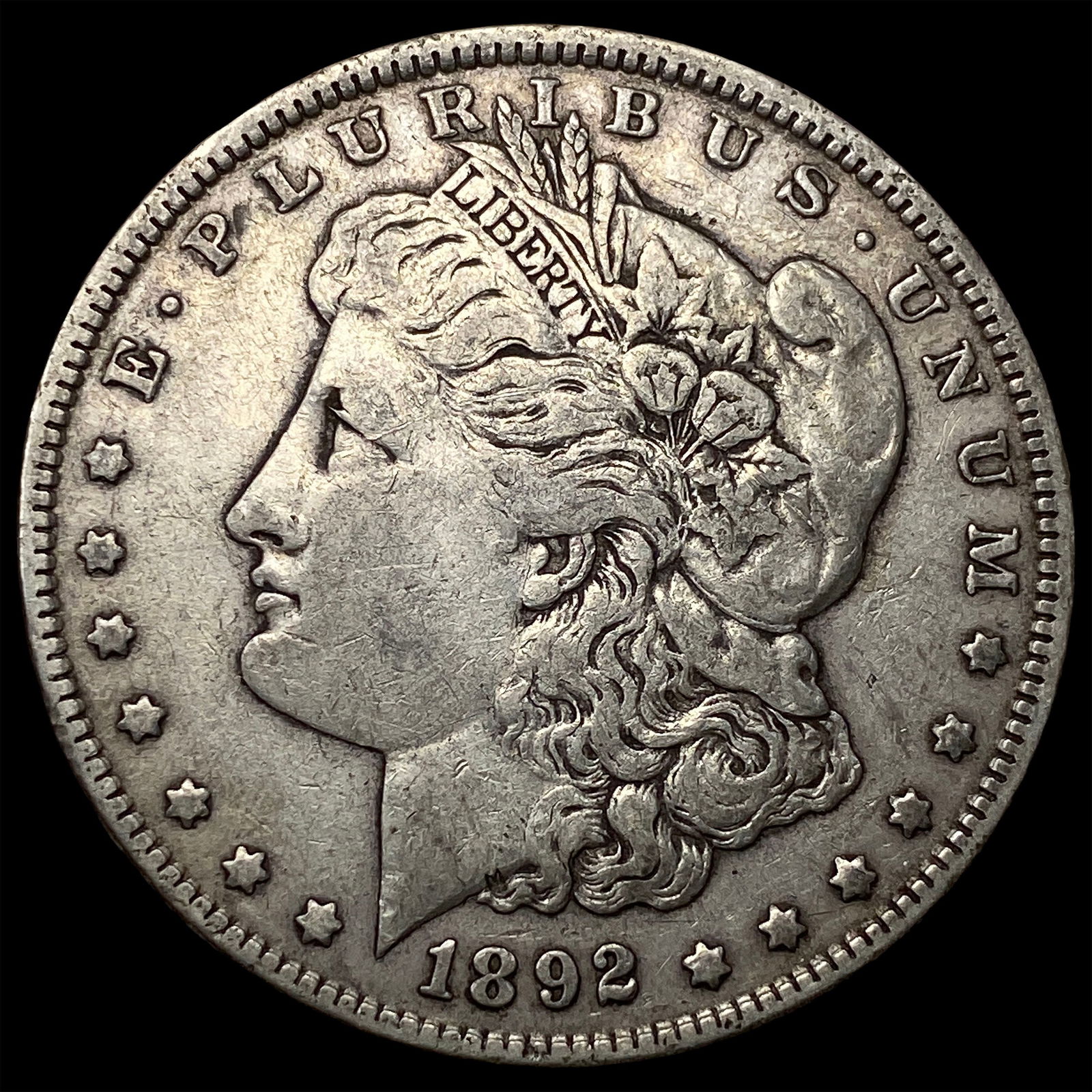 1892 Silver Morgan Dollar NEARLY UNCIRCULATED: 1892 Silver Morgan Dollar NEARLY UNCIRCULATED
