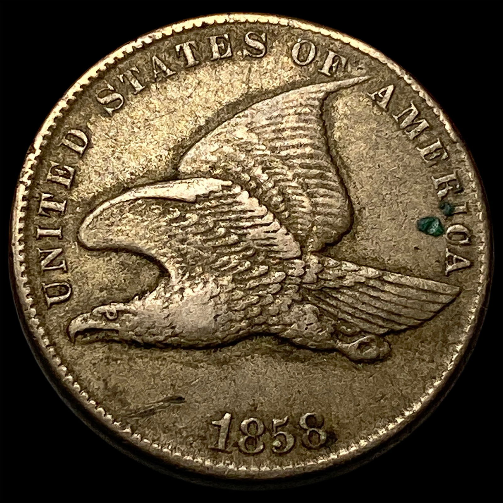 1858 Flying Eagle Cent NEARLY UNCIRCULATED: 1858 Flying Eagle Cent NEARLY UNCIRCULATED