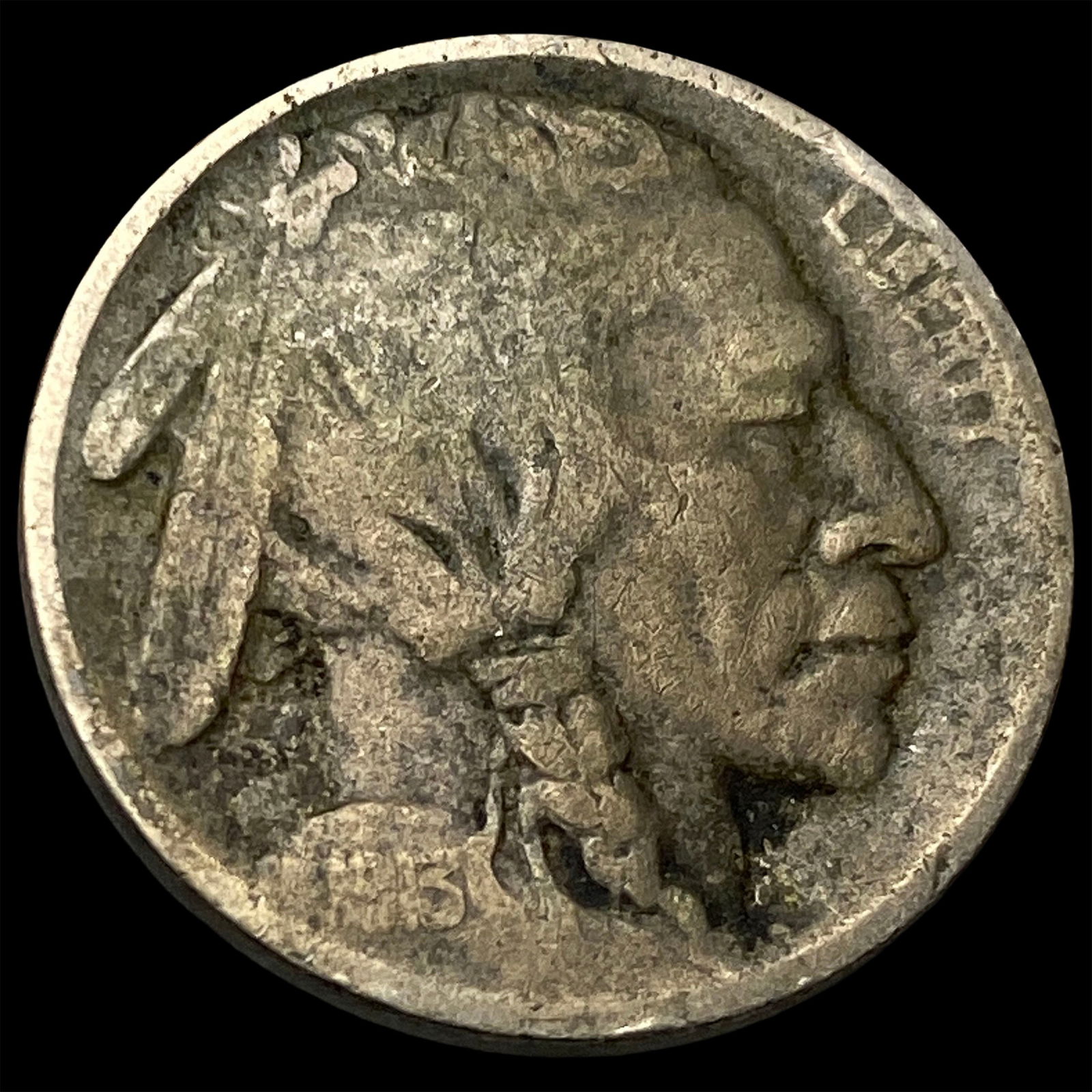 1913-S Buffalo Nickel Type 2 ABOUT UNCIRCULATED: 1913-S Buffalo Nickel Type 2 ABOUT UNCIRCULATED