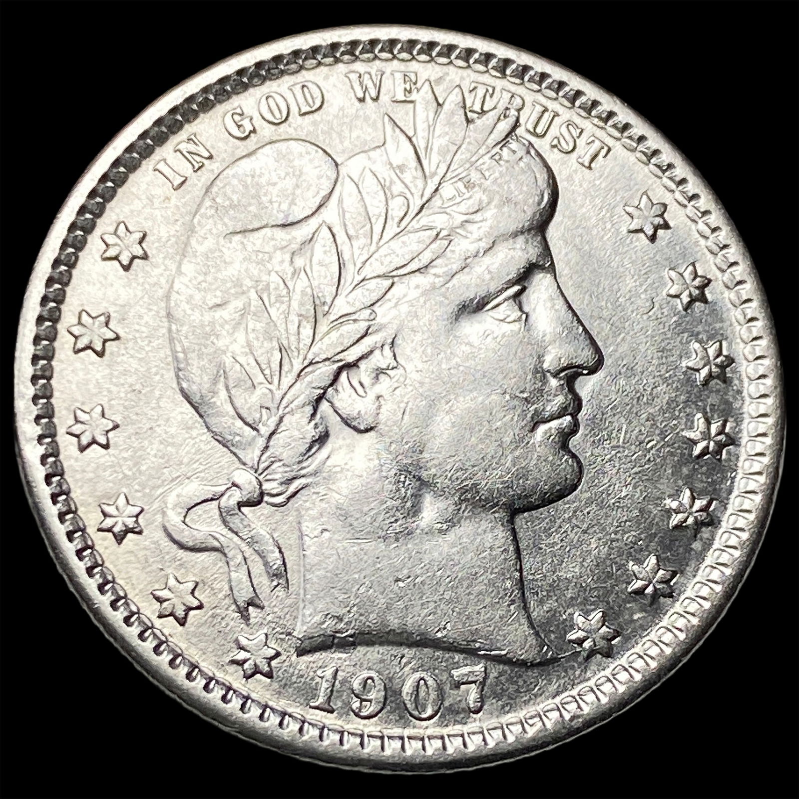 1907-O Barber Silver Quarter UNCIRCULATED: 1907-O Barber Silver Quarter UNCIRCULATED