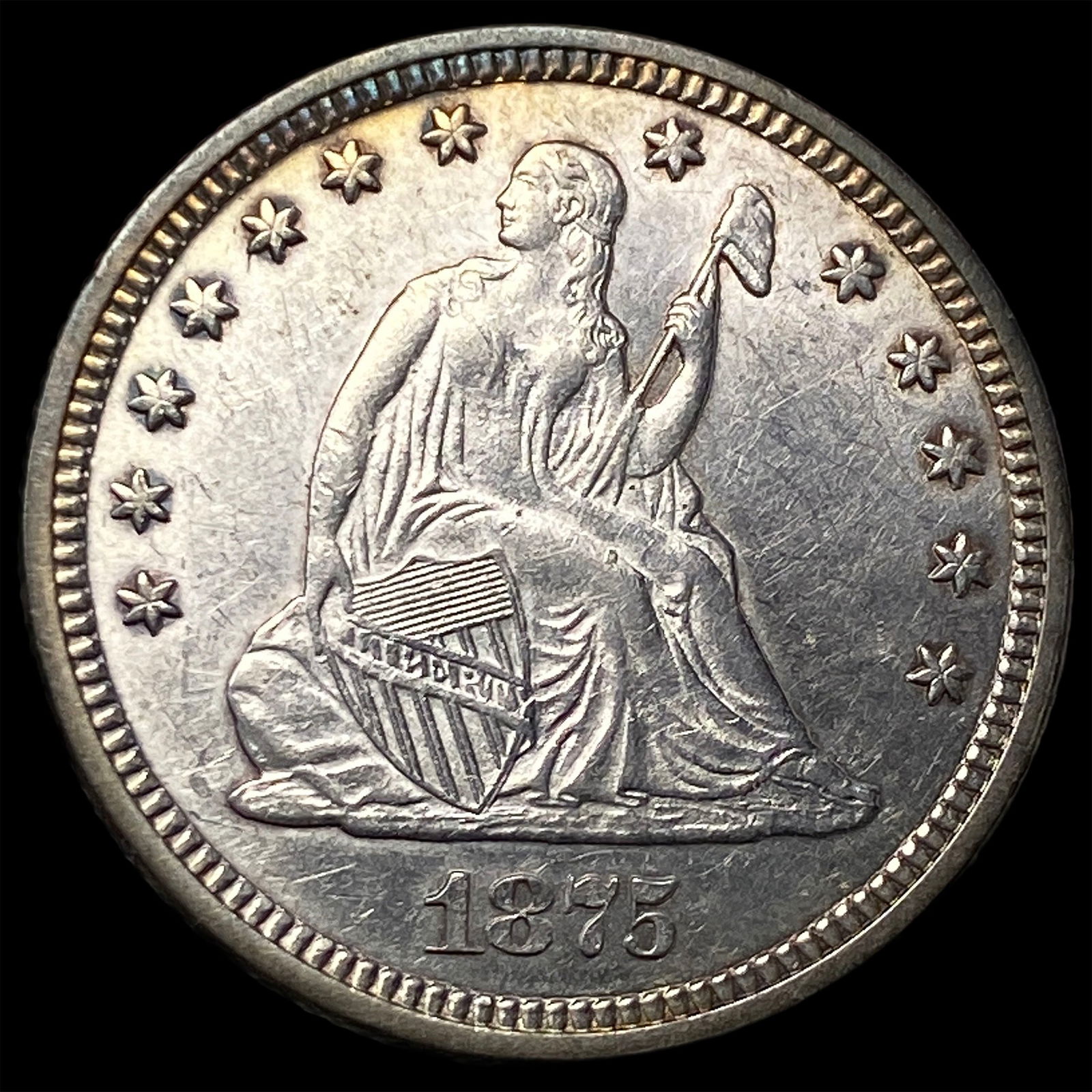 1875 Seated Liberty Quarter UNCIRCULATED (1 of 2)