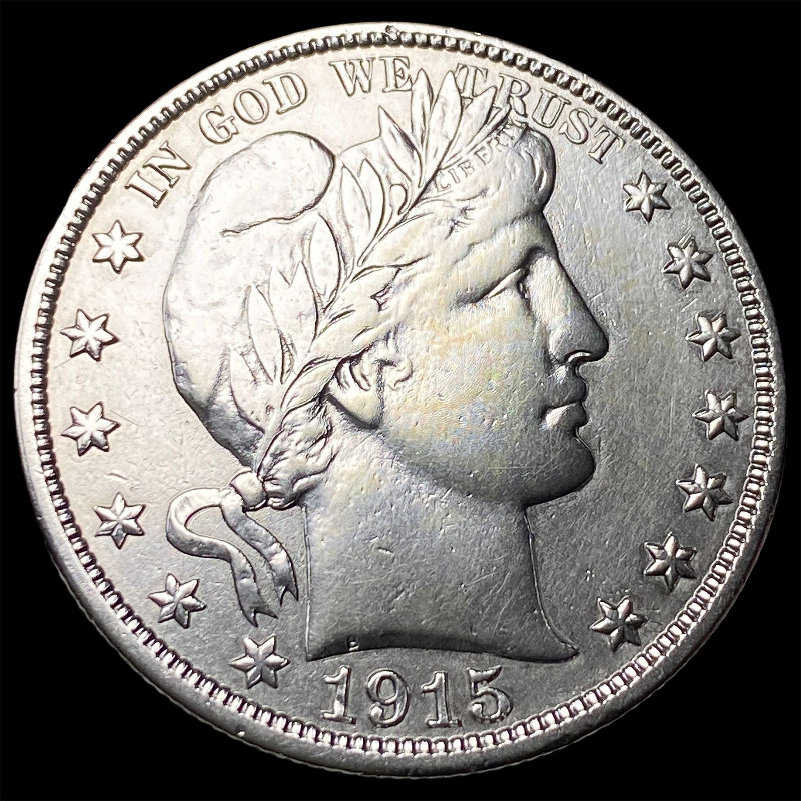 1915 Silver Barber Half Dollar CLOSELY UNCIRCULATED (1 of 2)