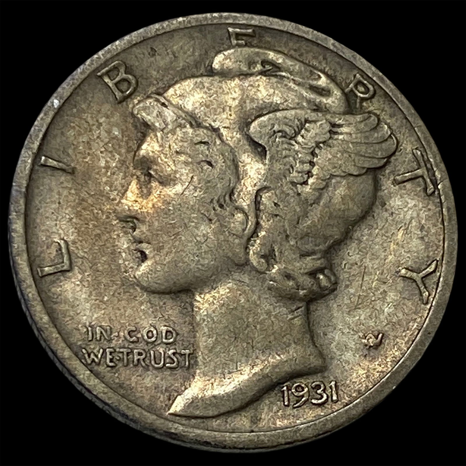 1931-D Silver Mercury Dime ABOUT UNCIRCULATED (1 of 2)