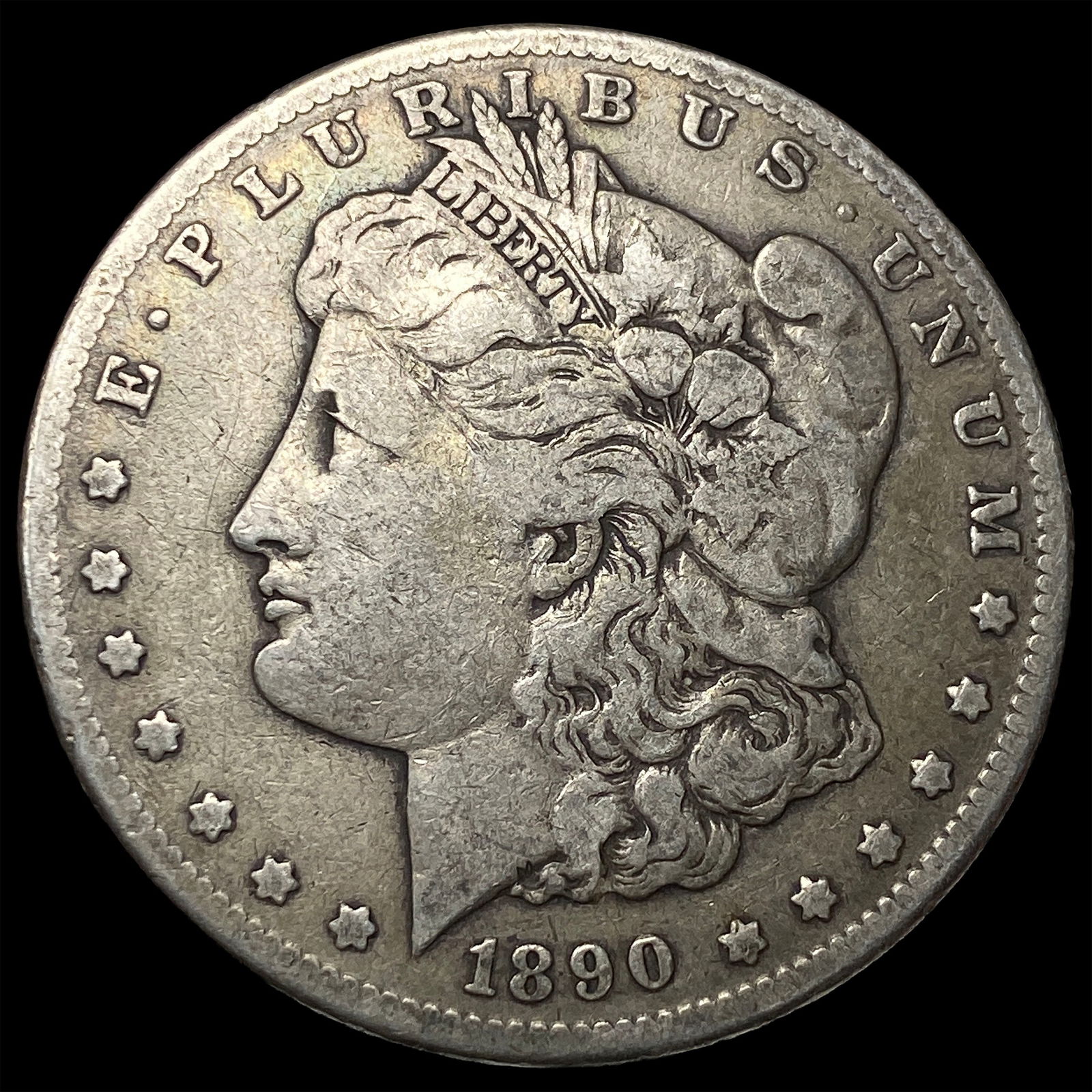 1890-CC Silver Morgan Dollar ABOUT UNCIRCULATED: 1890-CC Silver Morgan Dollar ABOUT UNCIRCULATED