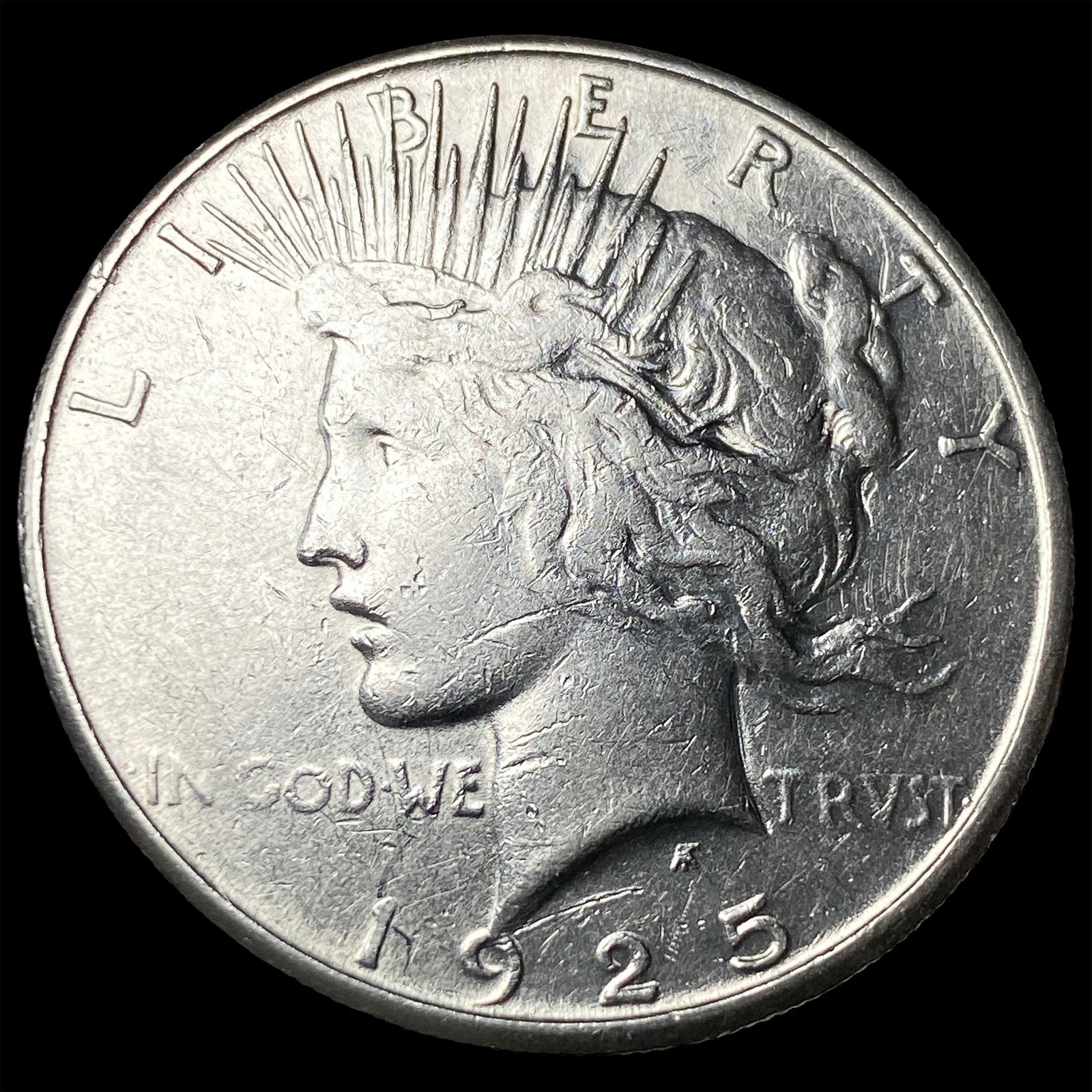 1925-S Silver Peace Dollar CLOSELY UNCIRCULATED: 1925-S Silver Peace Dollar CLOSELY UNCIRCULATED