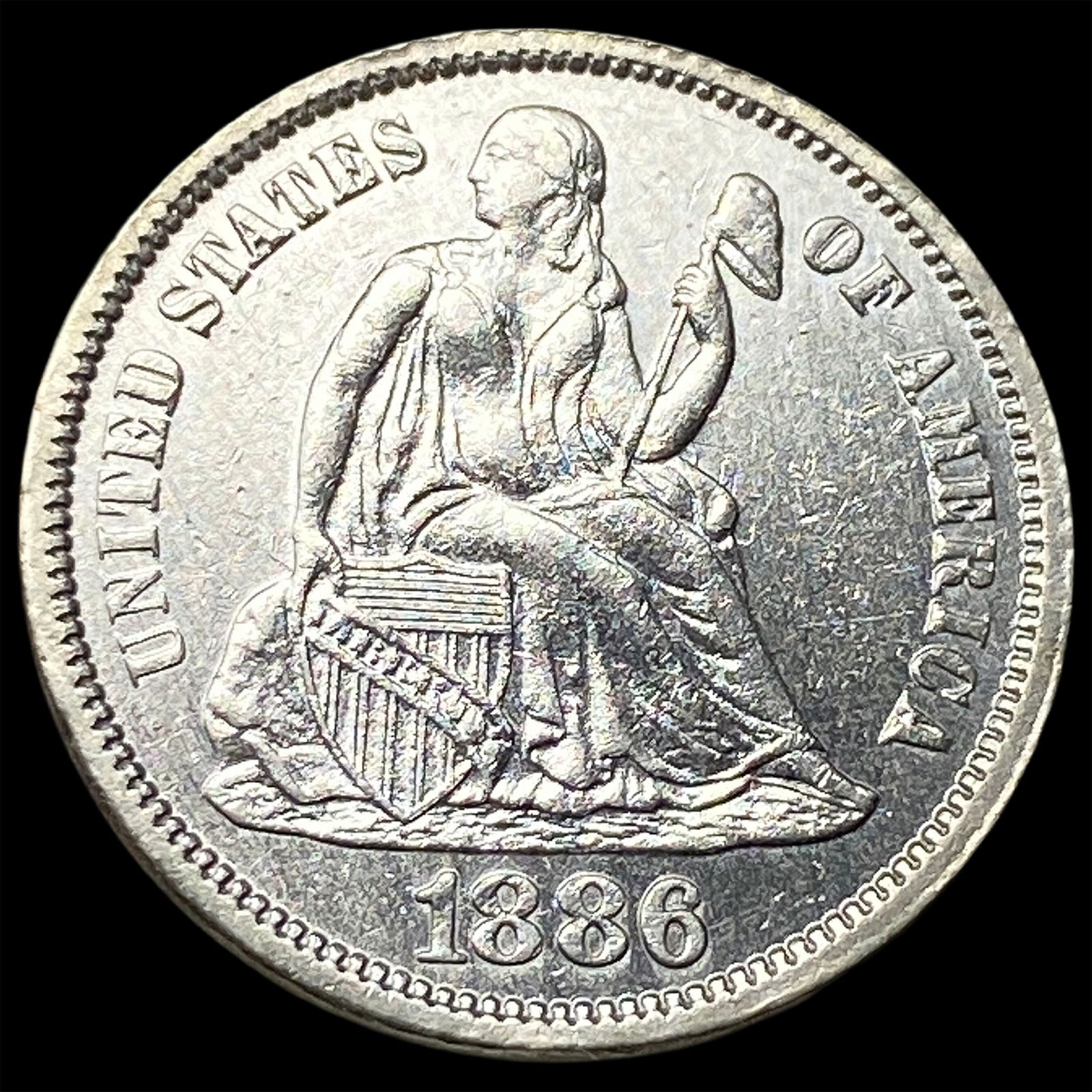 1886 Seated Liberty Dime CLOSELY UNCIRCULATED (1 of 2)