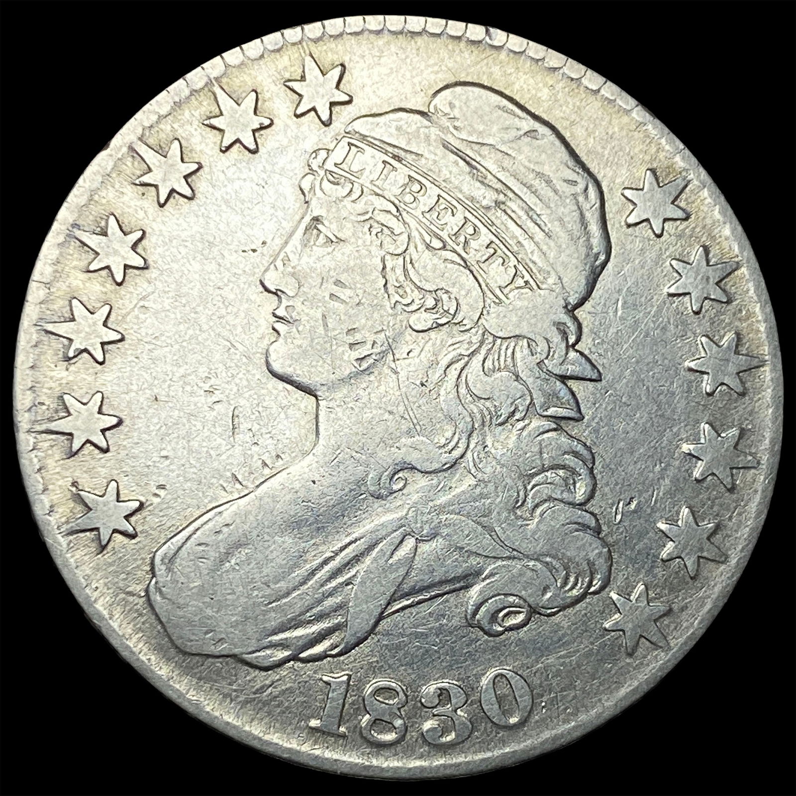 1830 Capped Bust Half Dollar LIGHTLY CIRCULATED (1 of 2)