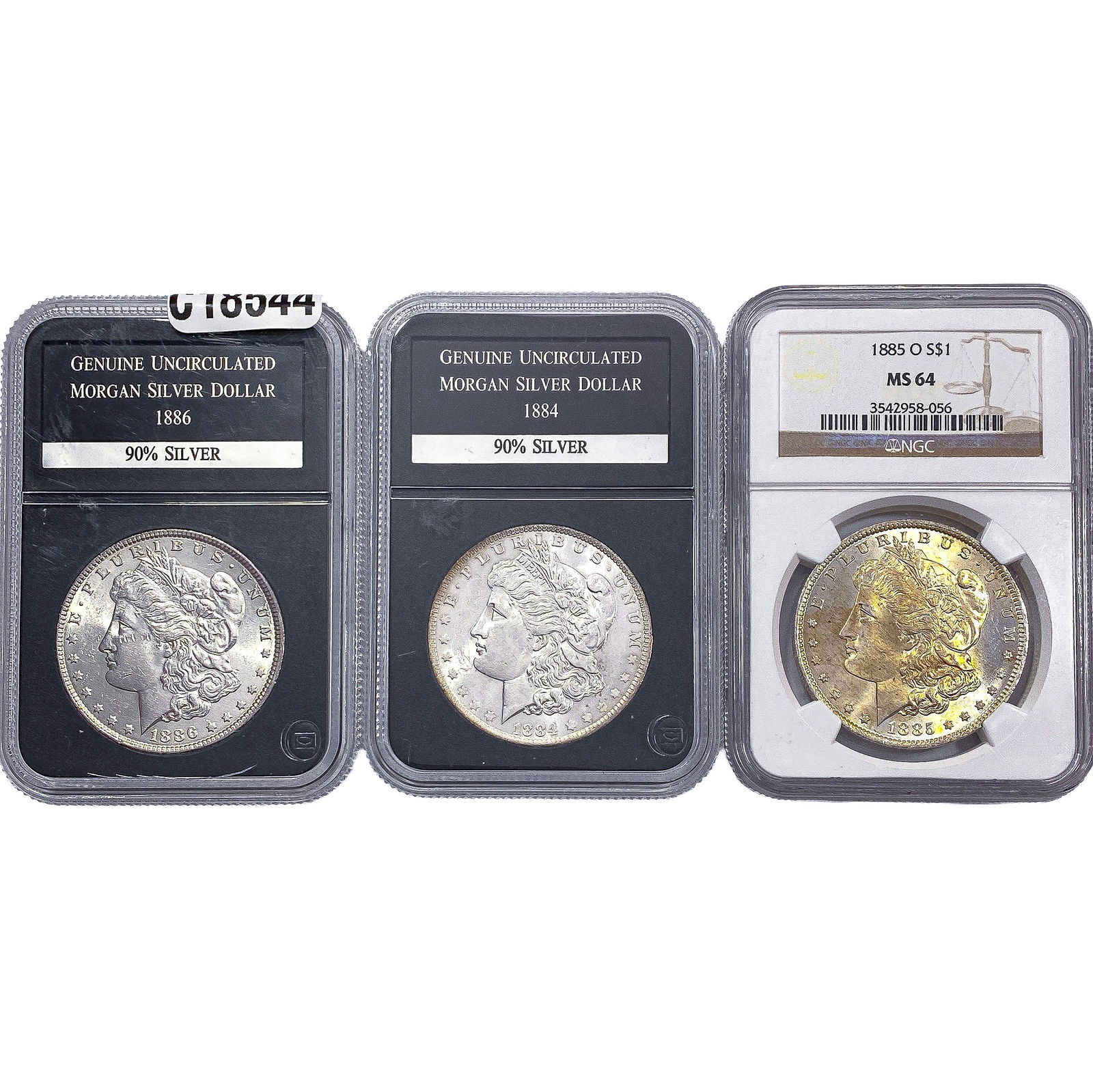 [3 Coins] 1884-1886 Morgan Silver Dollar NGC MS64 (1 of 2)