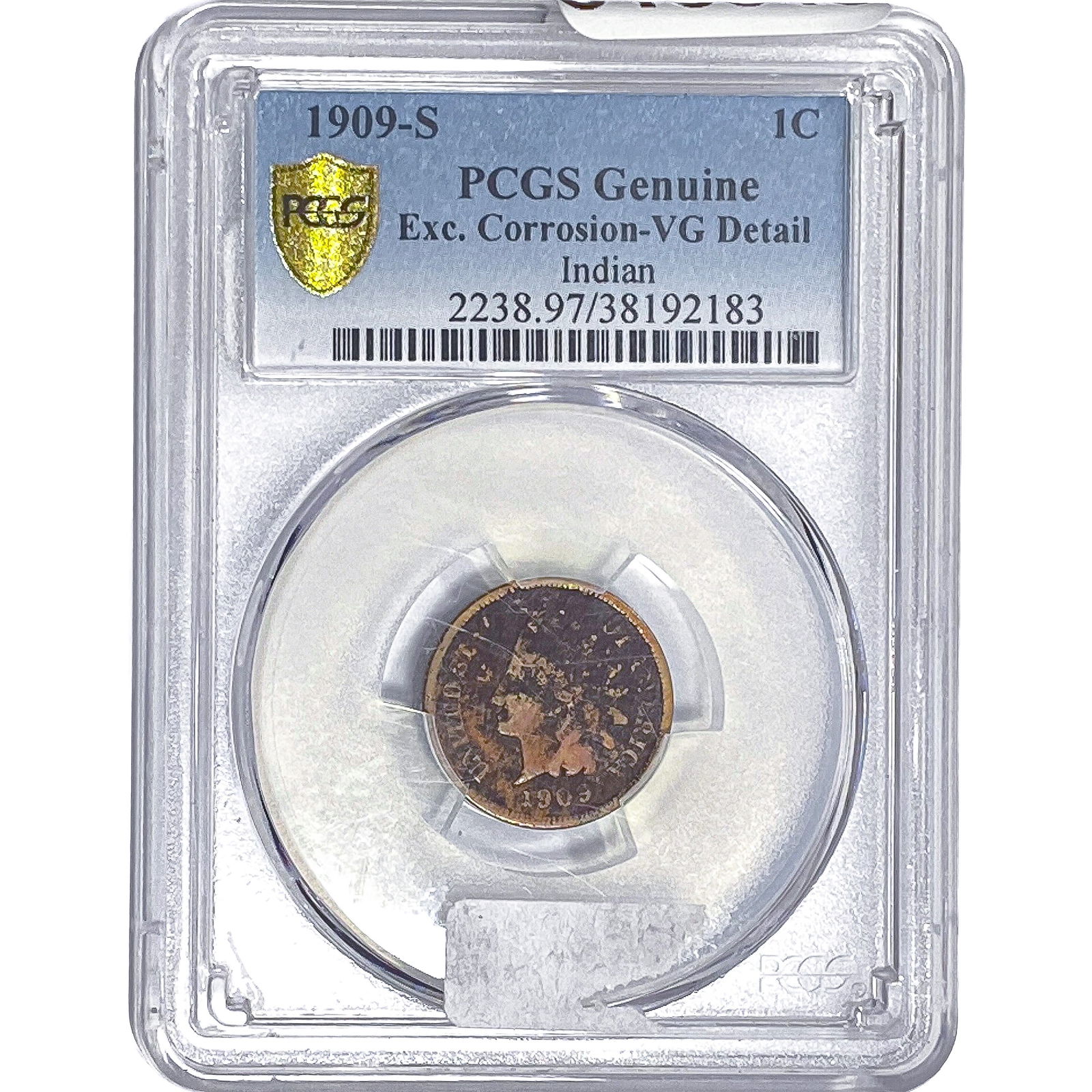 1909-S Indian Head Cent PCGS GENUINE (1 of 2)