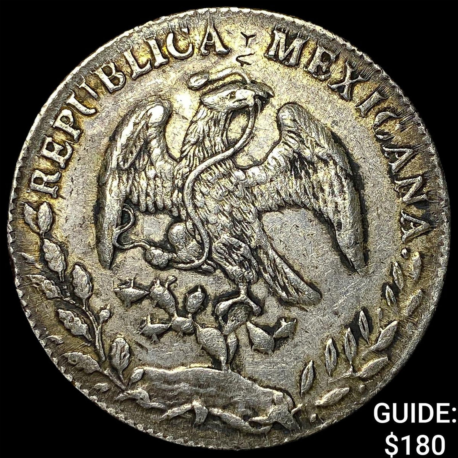 Mexico Silver 1 Peso Punchmarked NEARLY UNCIRCULATED: Mexico Silver 1 Peso Punchmarked NEARLY UNCIRCULATED