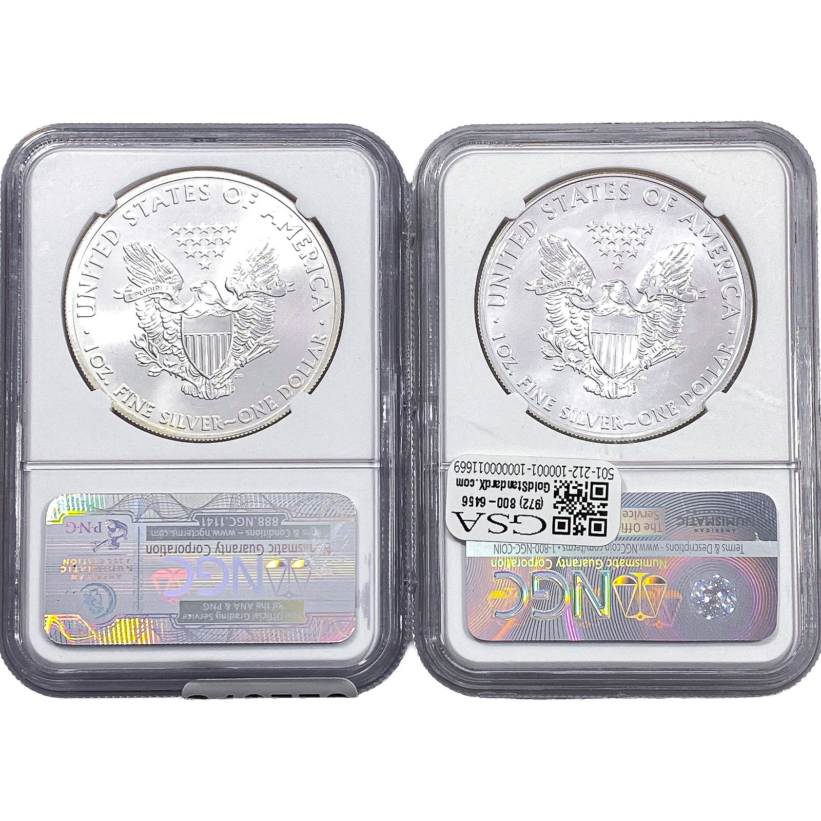 [2 Coins] 2013 Silver Eagle NGC MS69 - 2