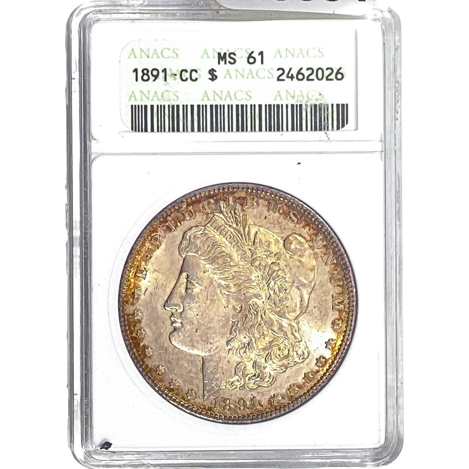 1891-CC Morgan Silver Dollar ANACS MS61 (1 of 2)
