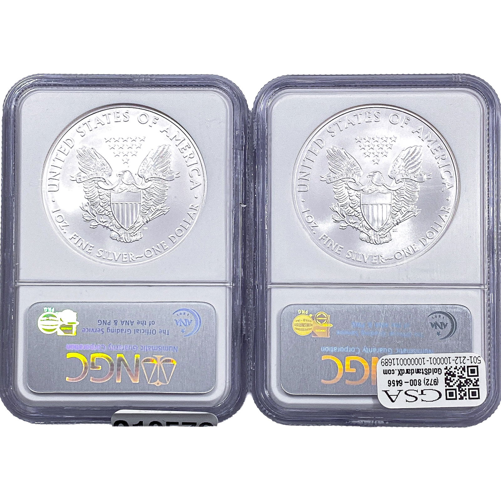 [2 Coins] 2008 Silver Eagle NGC MS69 - 2