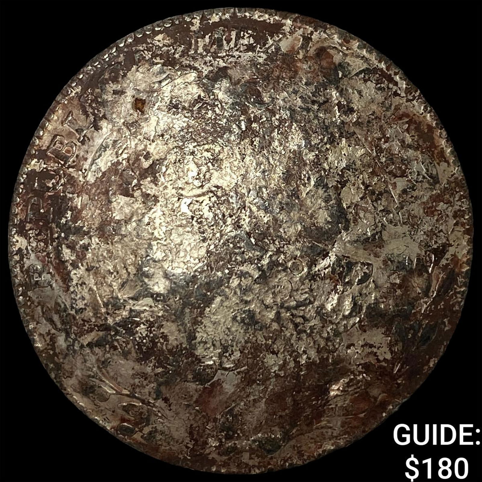 Mexico Silver 1 Peso Punch Marked NEARLY UNCIRCULATED: Mexico Silver 1 Peso Punch Marked NEARLY UNCIRCULATED