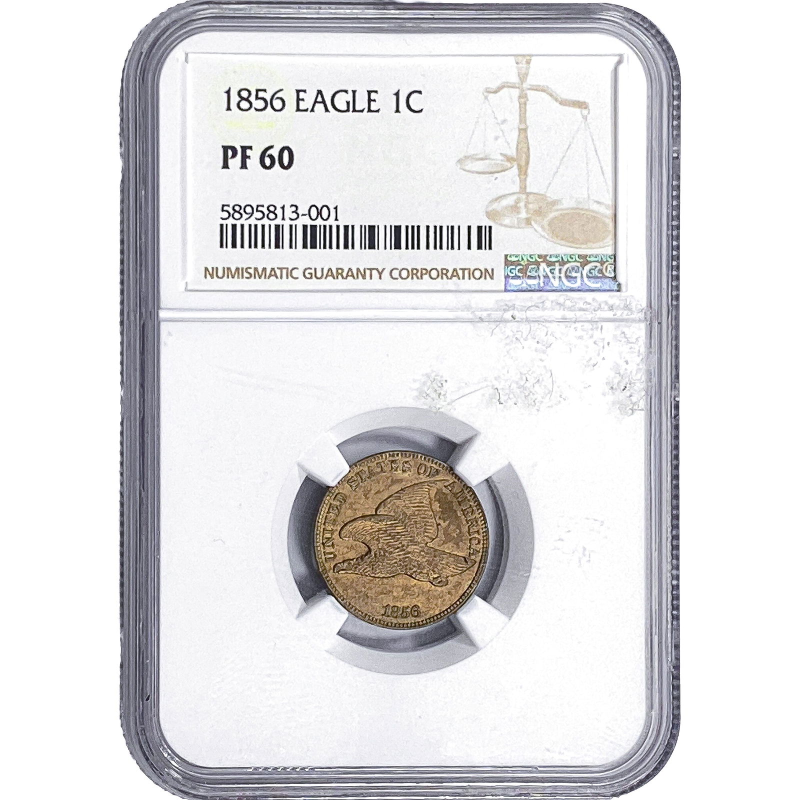 1856 Flying Eagle Cent NGC PF60 (1 of 2)