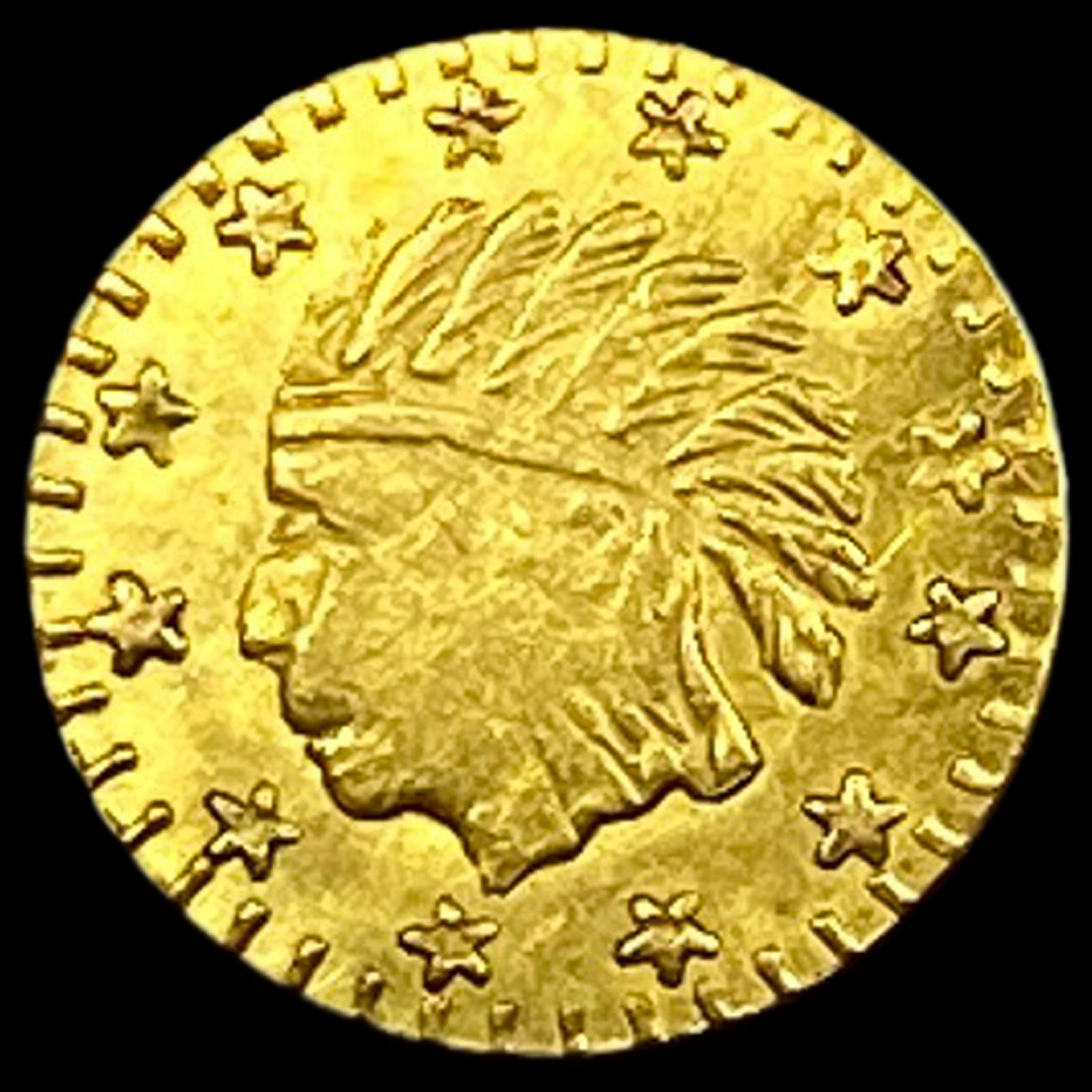 1853 Gold California Fractional UNCIRCULATED: 1853 Gold California Fractional UNCIRCULATED