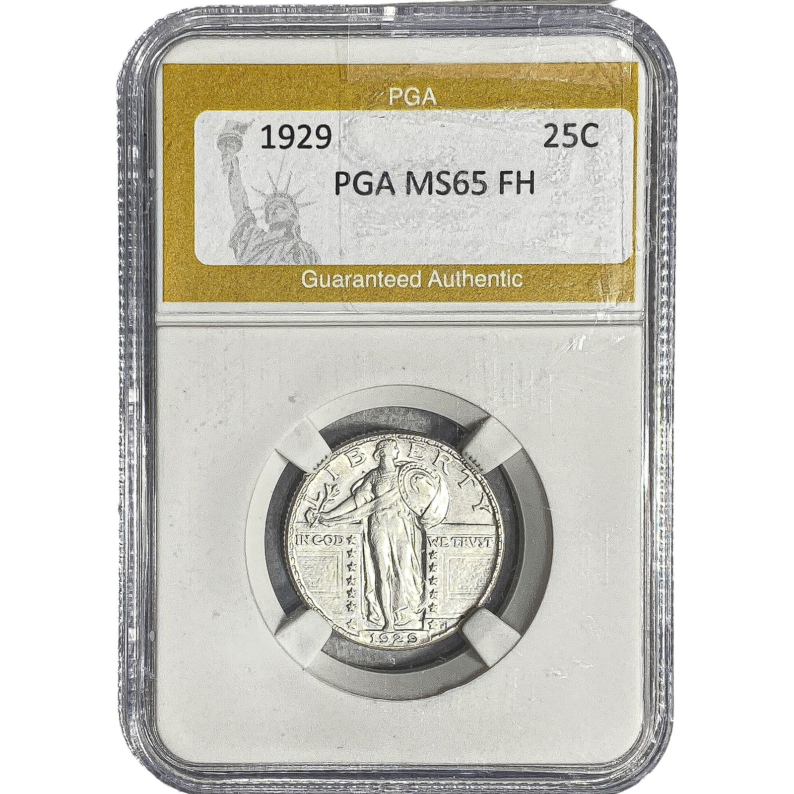 1929 Standing Liberty Quarter PGA MS65 FH: 1929 Standing Liberty Quarter PGA MS65 FH