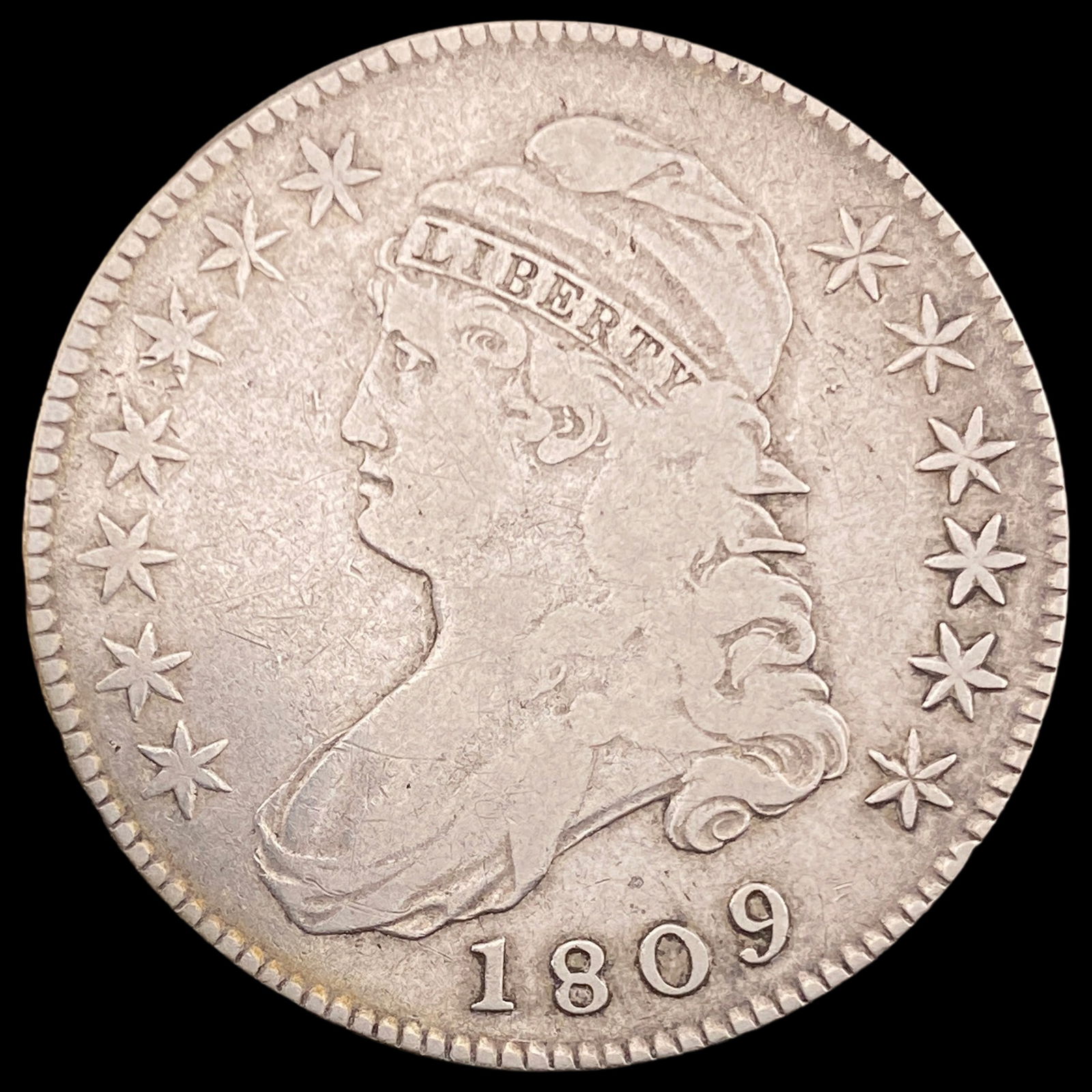 1809 Capped Bust Half Dollar ABOUT UNCIRCULATED (1 of 2)