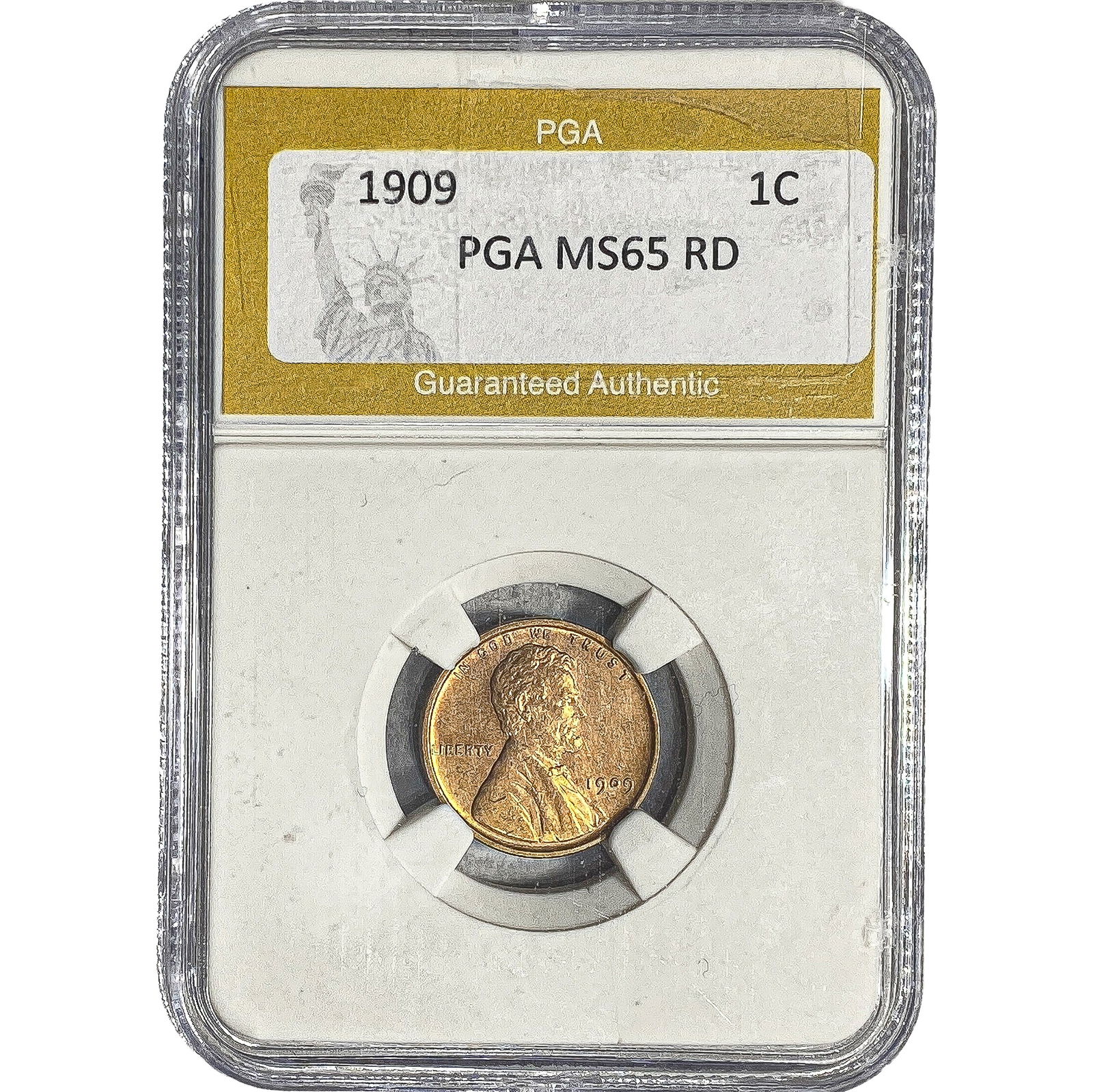 1909 Wheat Cent PGA MS65 RD: 1909 Wheat Cent PGA MS65 RD