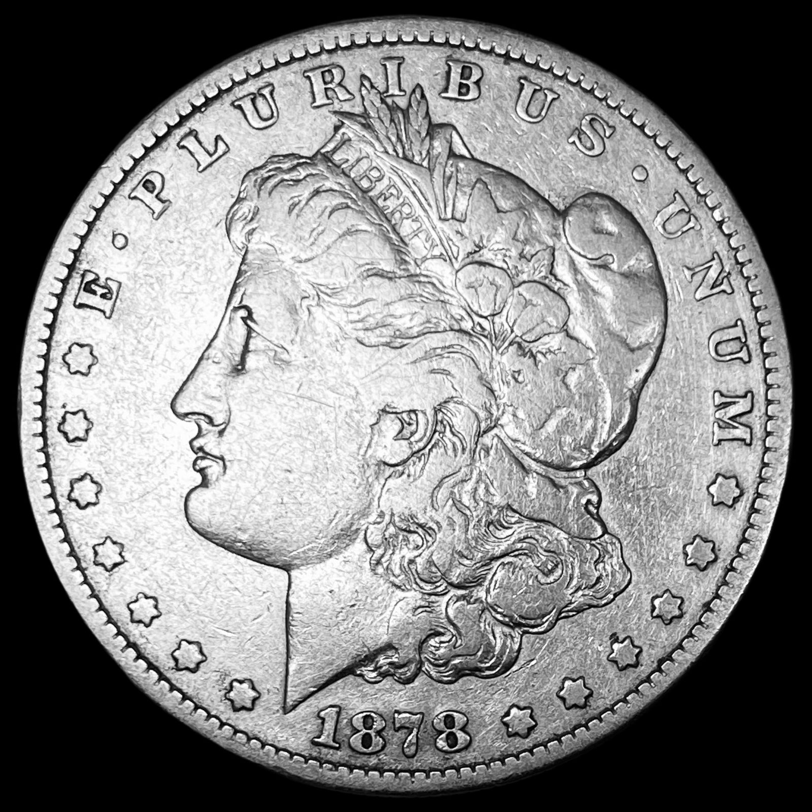 1878-S Morgan Silver Dollar ABOUT UNCIRCULATED: 1878-S Morgan Silver Dollar ABOUT UNCIRCULATED