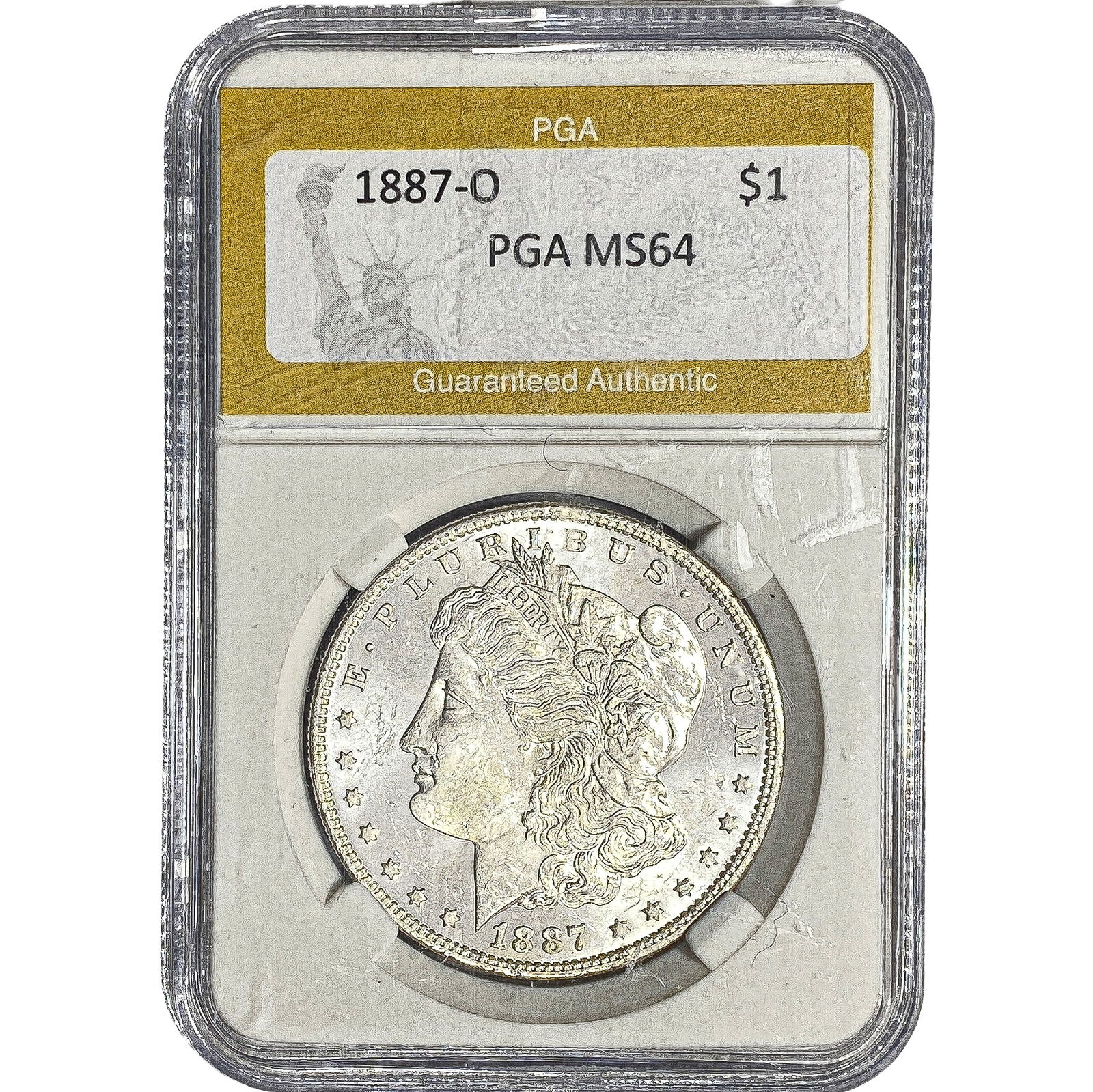 1887-O Morgan Silver Dollar PGA MS64: 1887-O Morgan Silver Dollar PGA MS64
