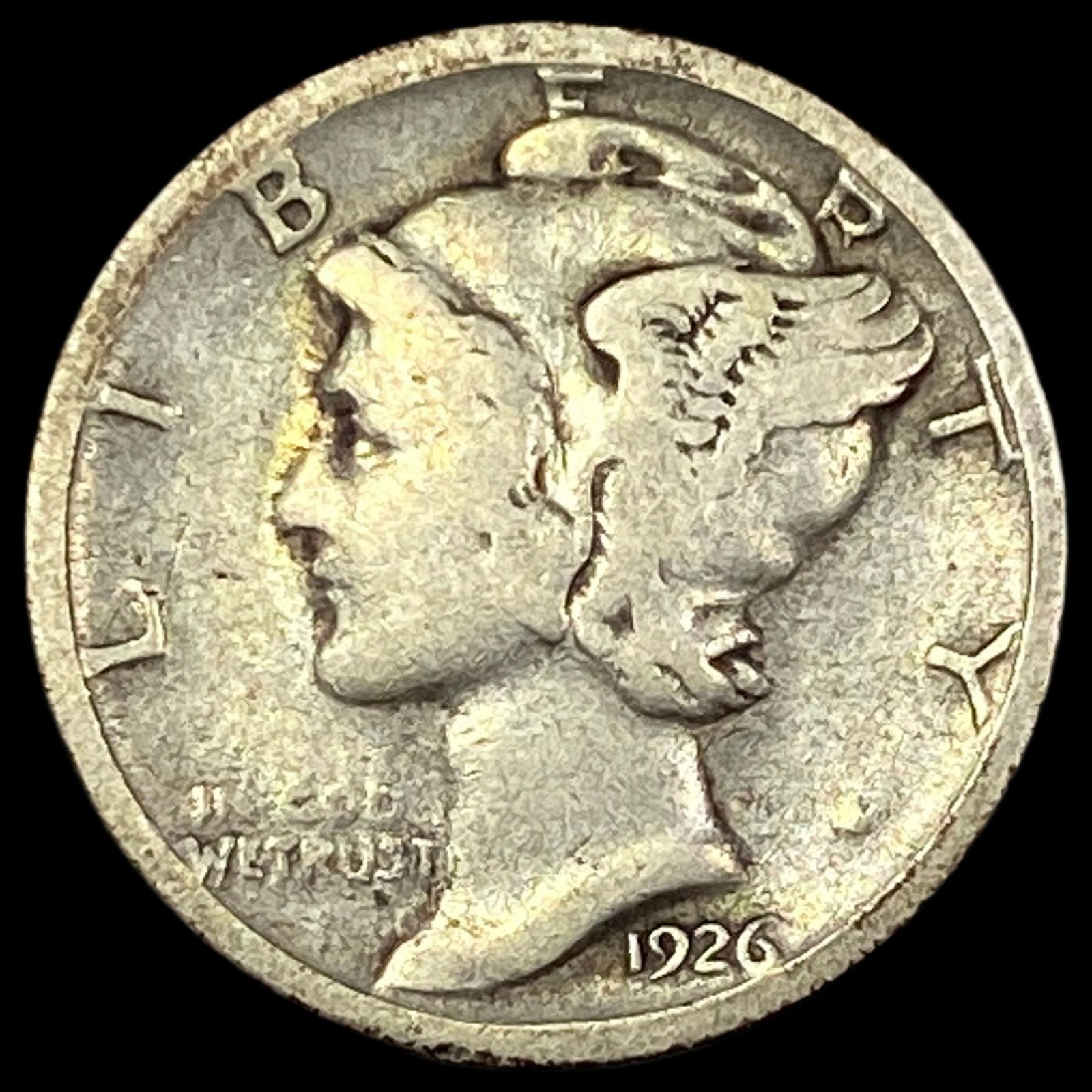 1926-S Silver Mercury Dime NICELY CIRCULATED: 1926-S Silver Mercury Dime NICELY CIRCULATED