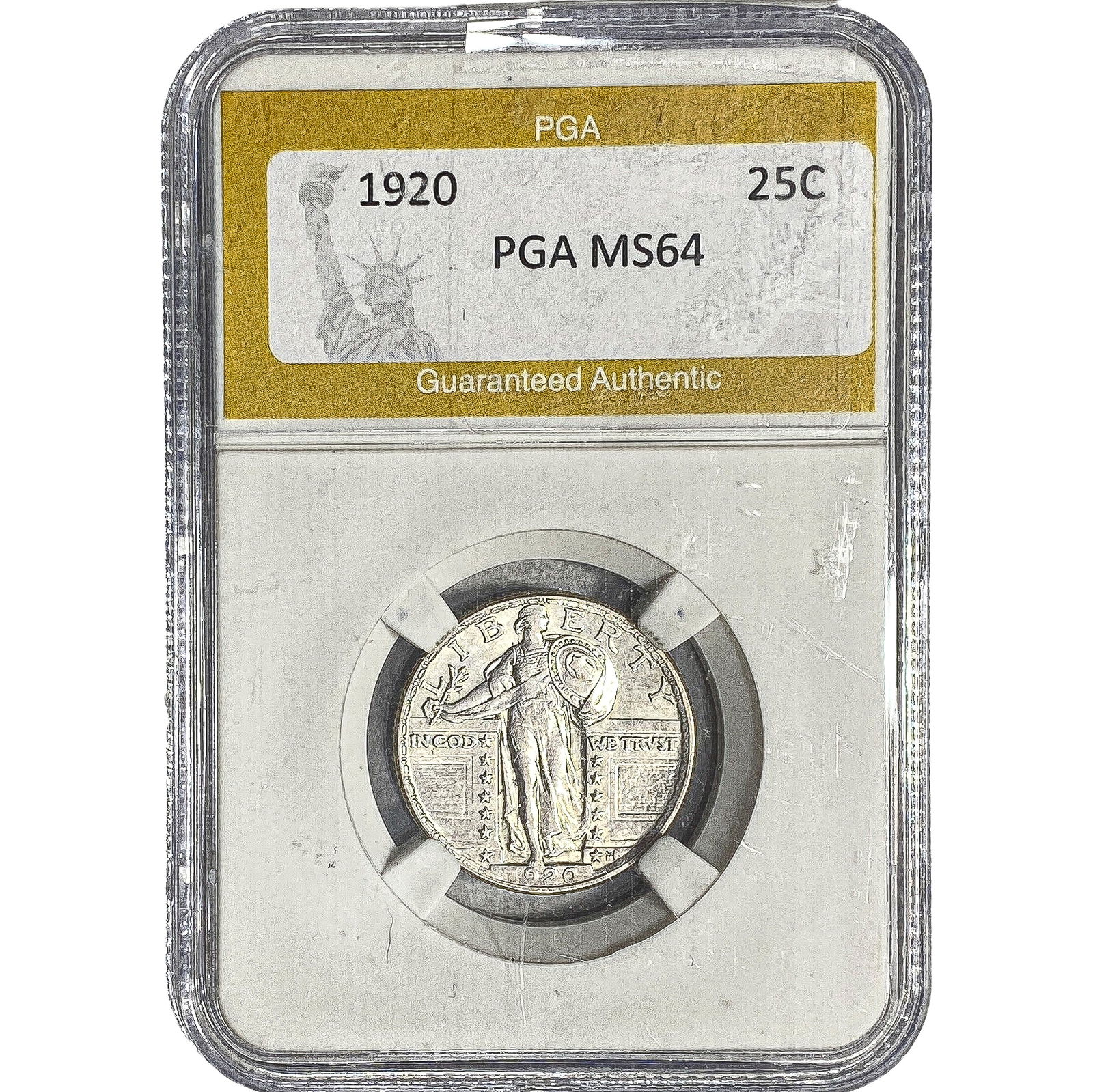 1920 Standing Liberty Quarter PGA MS64: 1920 Standing Liberty Quarter PGA MS64