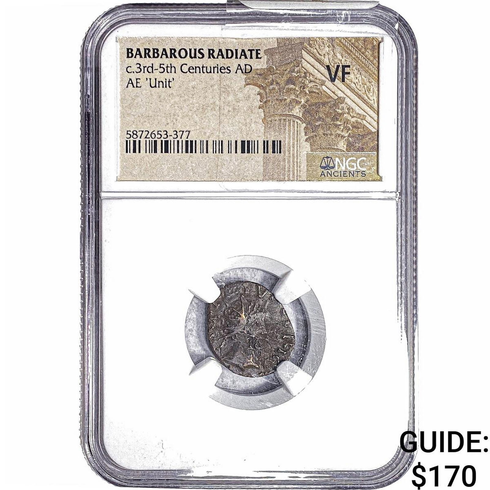Gallic Barbarous Radiate Bronze Unit 3rd-5th Centuries AD NGC VF: Gallic Barbarous Radiate Bronze Unit 3rd-5th Centuries AD NGC VF
