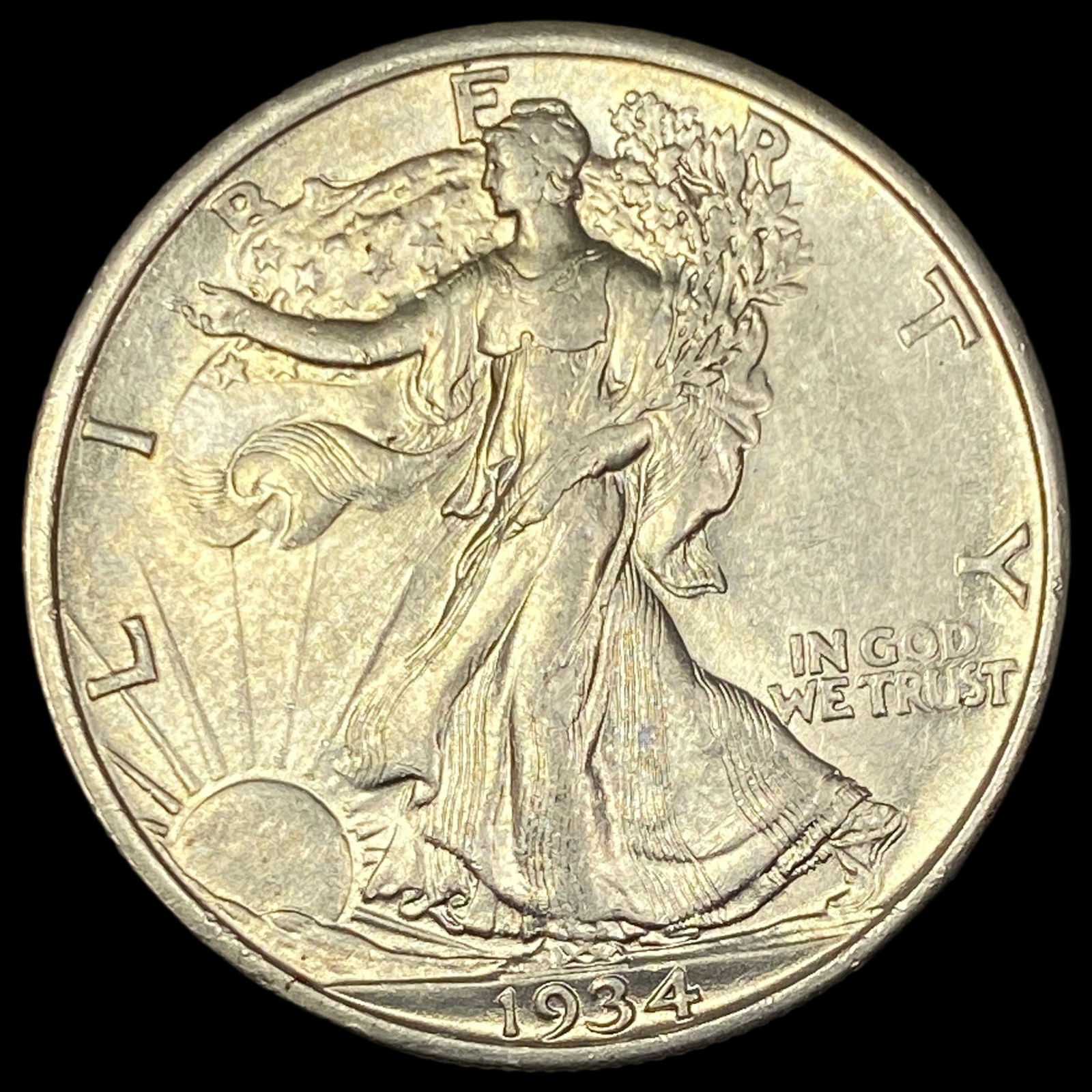 1934 Walking Liberty Half Dollar CHOICE AU: 1934 Walking Liberty Half Dollar CHOICE AU