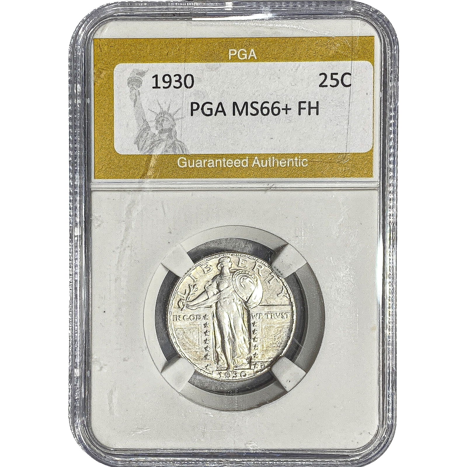 1930 Standing Liberty Quarter PGA MS66+ FH: 1930 Standing Liberty Quarter PGA MS66+ FH