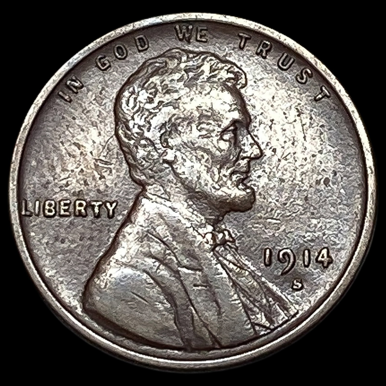 1914-S Lincoln Wheat Cent NEARLY UNCIRCULATED: 1914-S Lincoln Wheat Cent NEARLY UNCIRCULATED