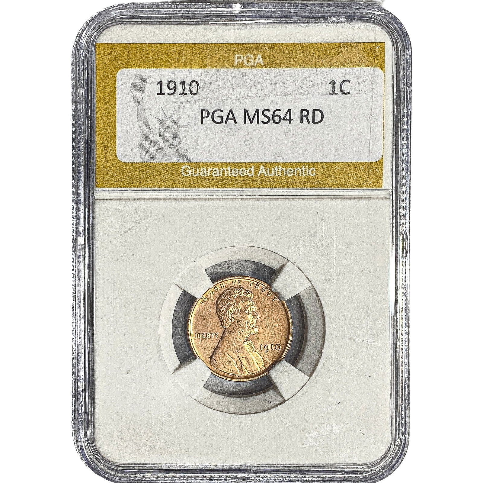 1910 Wheat Cent PGA MS64 RD: 1910 Wheat Cent PGA MS64 RD