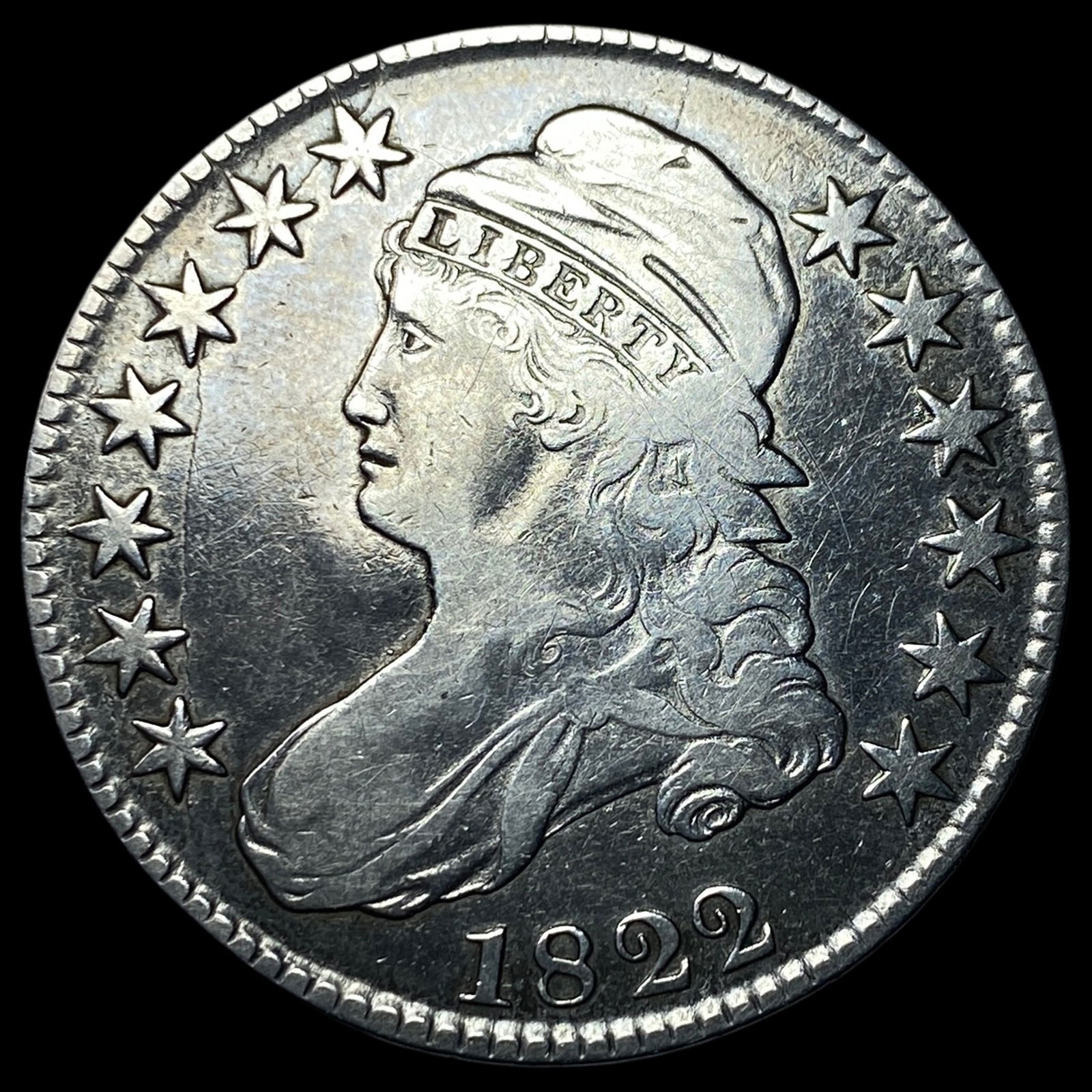 1822 Capped Bust Half Dollar HIGH GRADE: 1822 Capped Bust Half Dollar HIGH GRADE