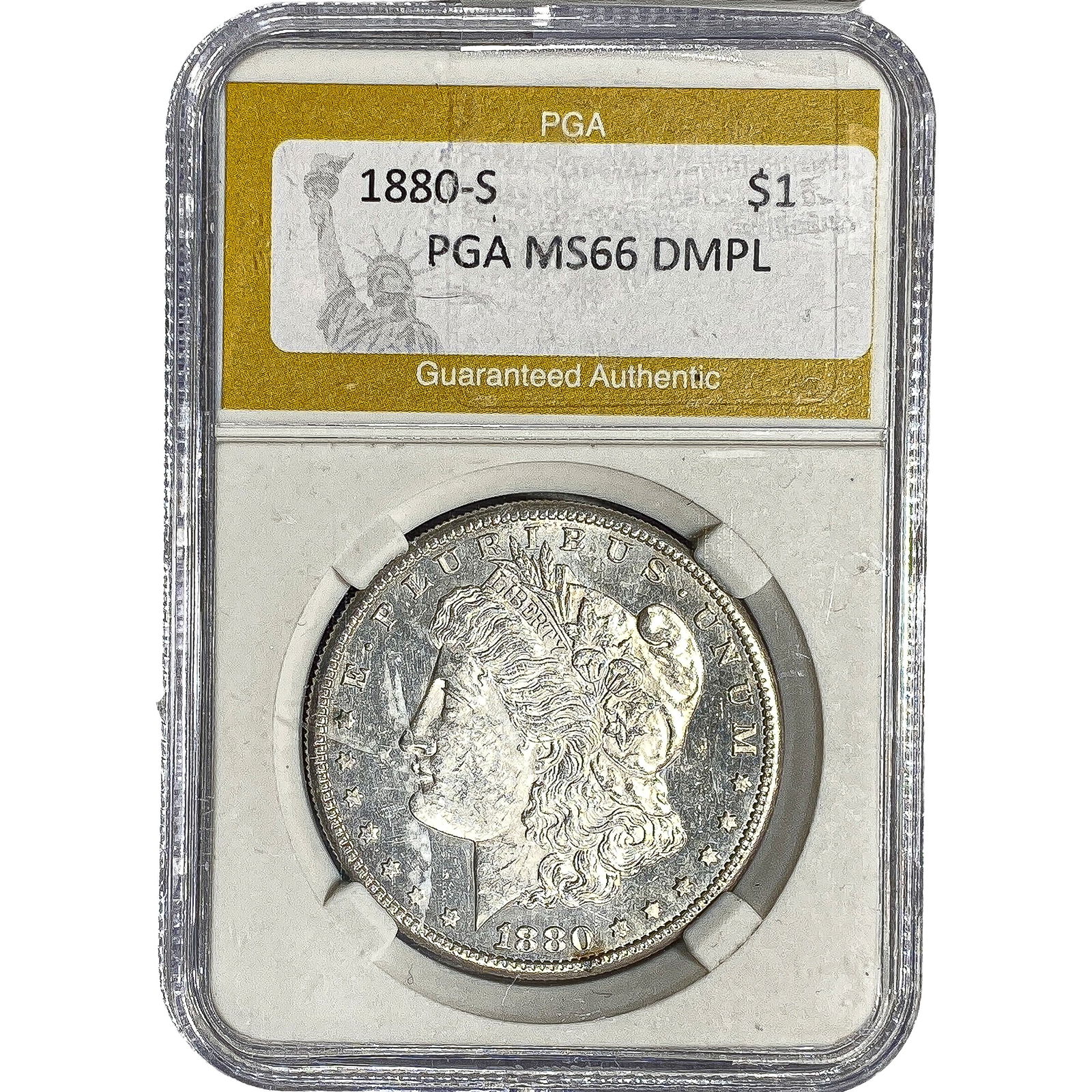 1880-S Morgan Silver Dollar PGA MS66 DMPL (1 of 2)