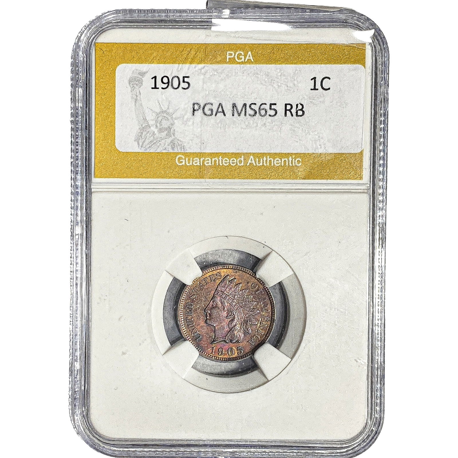 1905 Indian Head Cent PGA MS65 RB: 1905 Indian Head Cent PGA MS65 RB