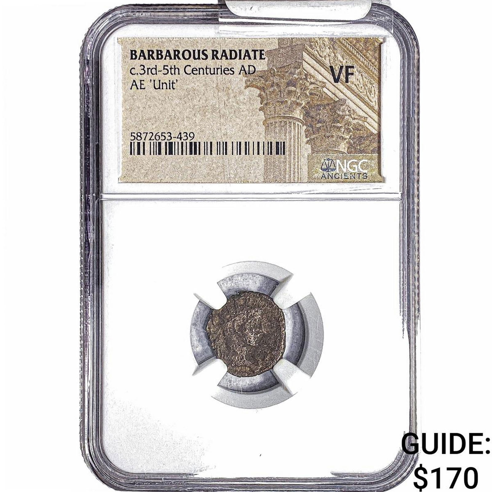 Gallic Barbarous Radiate Bronze Unit 3rd-5th Centuries AD NGC VF: Gallic Barbarous Radiate Bronze Unit 3rd-5th Centuries AD NGC VF