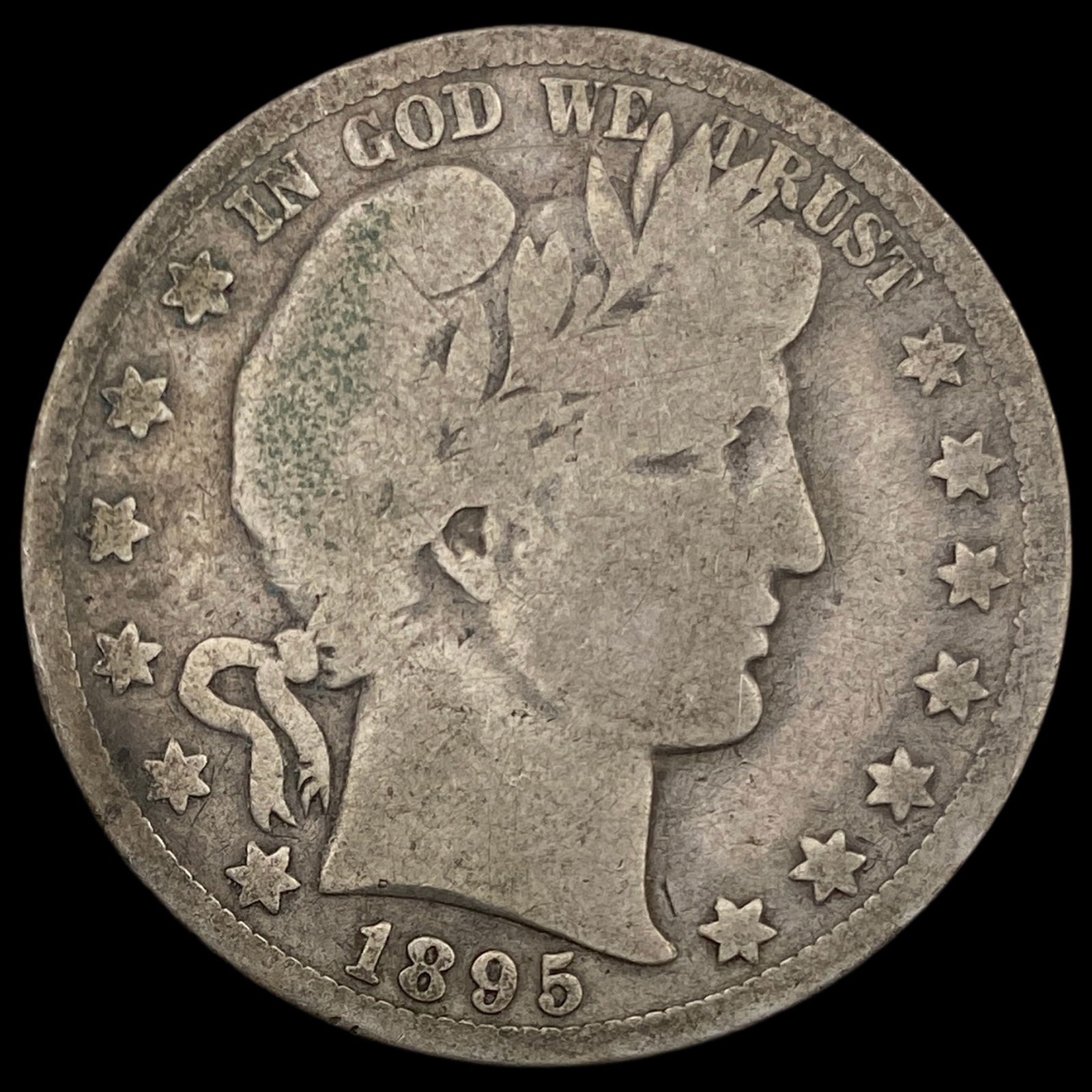 1895-O Silver Barber Half Dollar NICELY CIRCULATED: 1895-O Silver Barber Half Dollar NICELY CIRCULATED