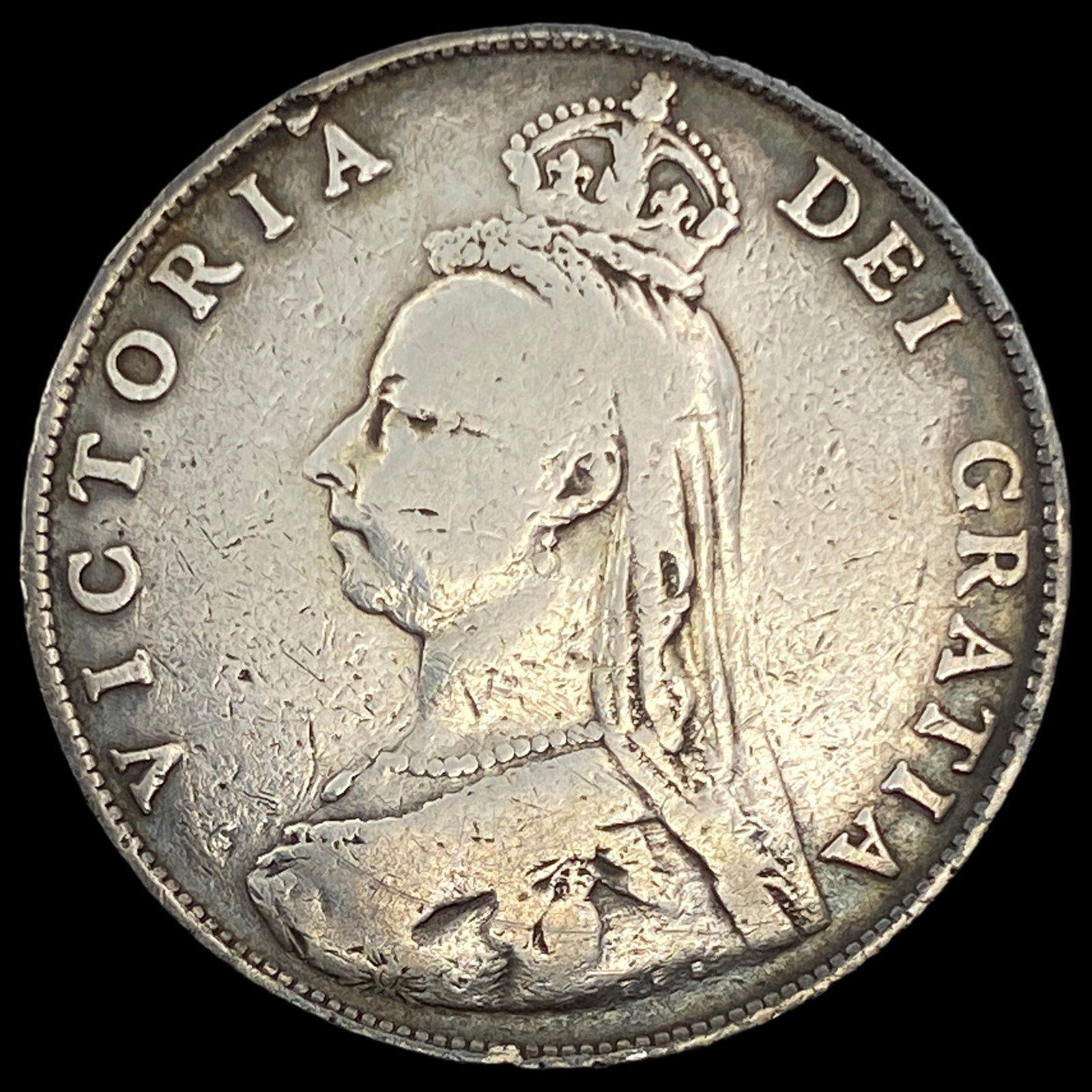 1888 Silver British Crown Victoria Jubilee LIGHTLY CIRCULATED: 1888 Silver British Crown Victoria Jubilee LIGHTLY CIRCULATED