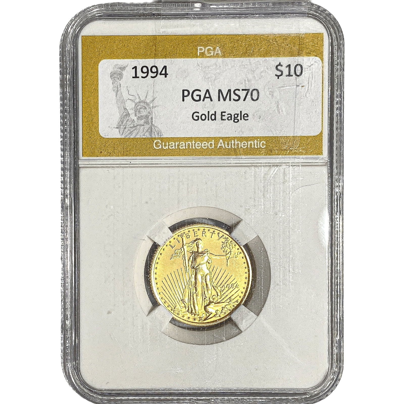 1994 1/4oz $10 Gold Eagle PGA MS70: 1994 1/4oz $10 Gold Eagle PGA MS70