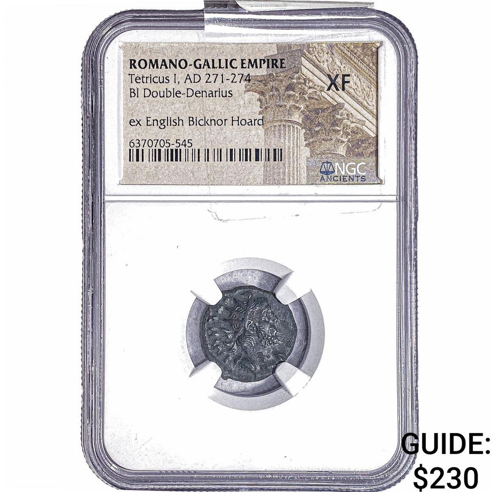 Gallic Empire Tetricus I 271-274 AD Bi Antoninianus NGC XF: Gallic Empire Tetricus I 271-274 AD Bi Antoninianus NGC XF
