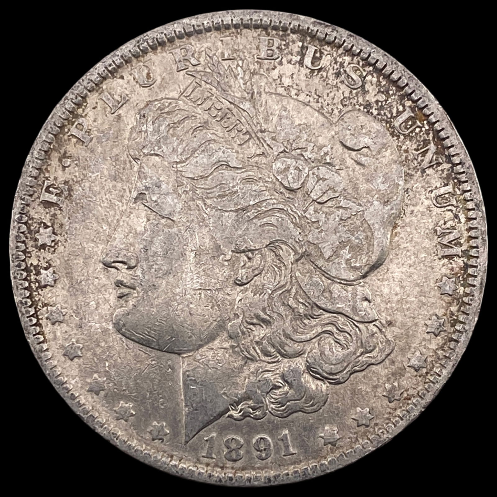 1891-O Silver Morgan Dollar ABOUT UNCIRCULATED (1 of 2)