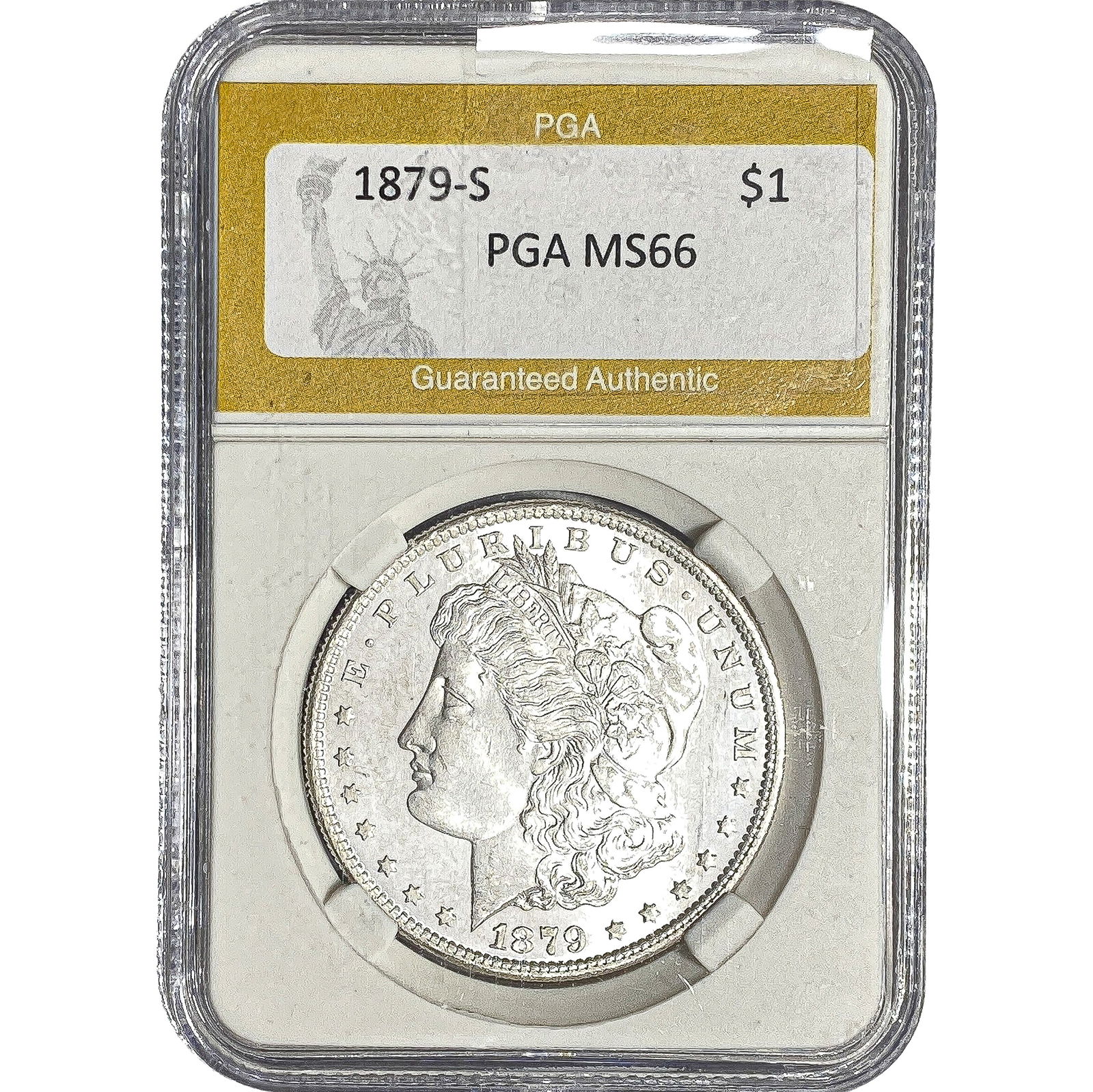 1879-S Morgan Silver Dollar PGA MS66: 1879-S Morgan Silver Dollar PGA MS66